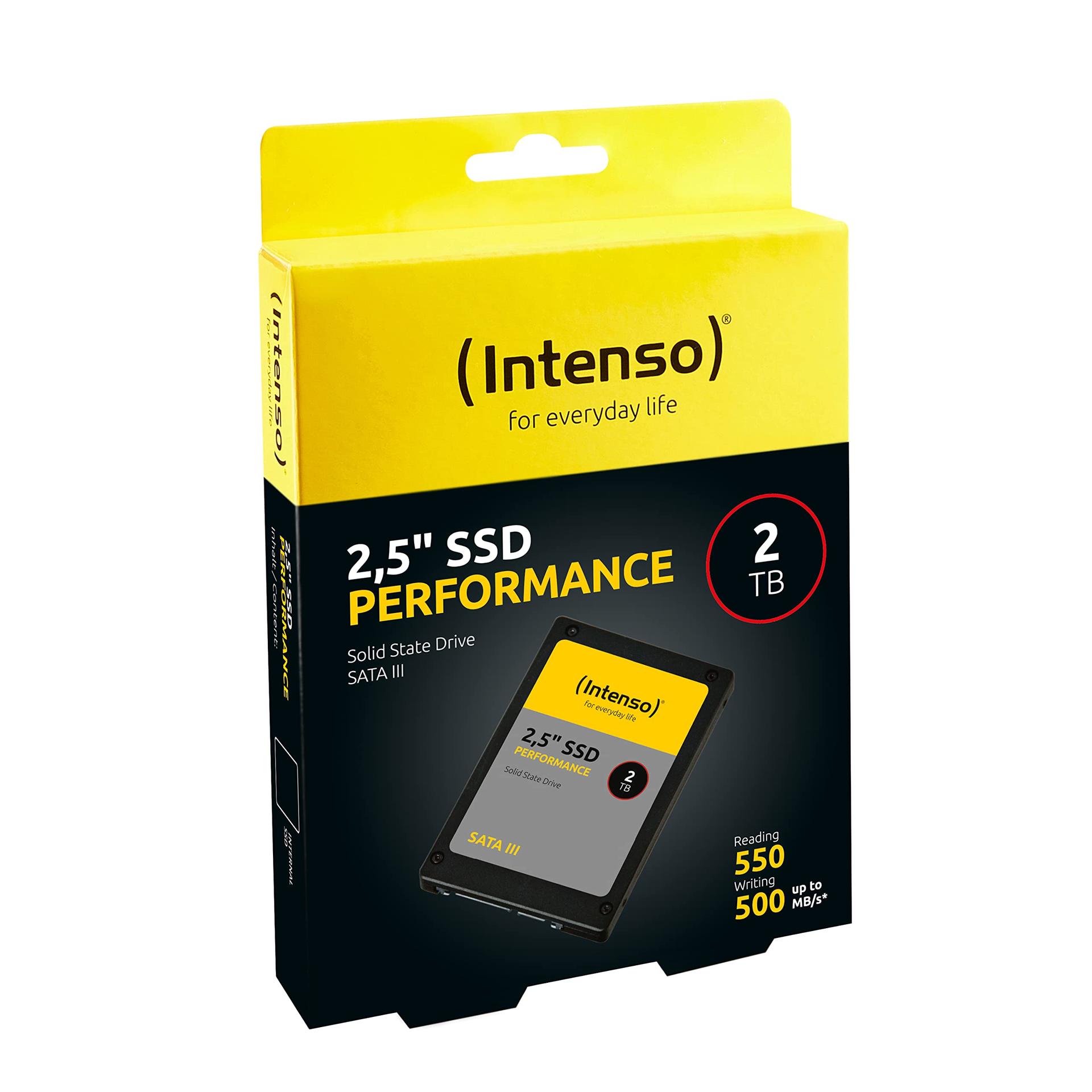 Intenso 2,5″ SSD SATA III Performance, 2 TB, 550 MB/s, Must – detailne vaade