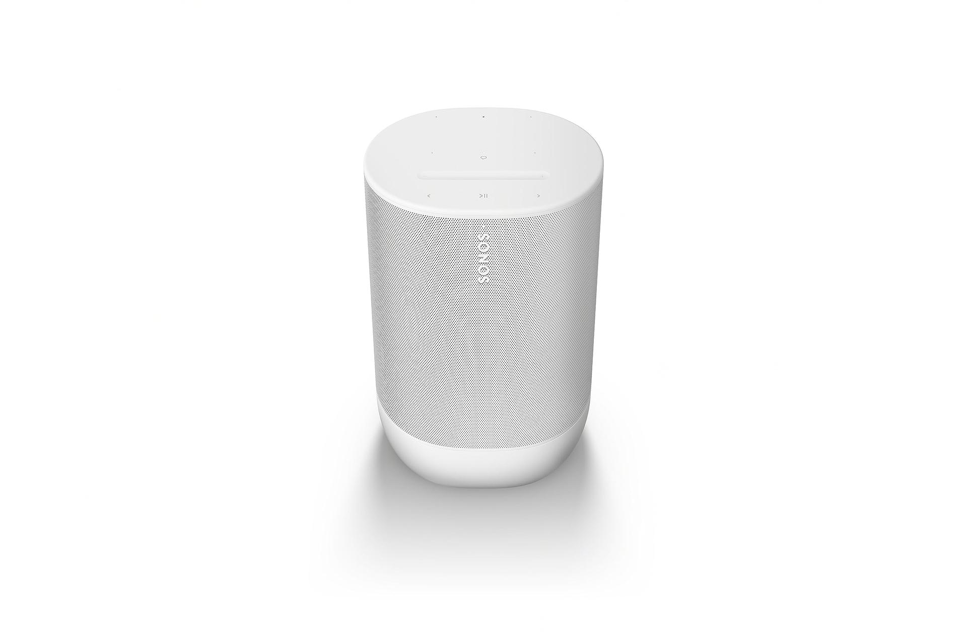 Sonos Move 2 | Kaasaskantav WiFi kõlar WiFi ja Bluetoothiga, ühilduv Amazon Alexaga, vähemalt 24 tundi aku kestvust ja juhtmevaba laadimisjaam – Valge
