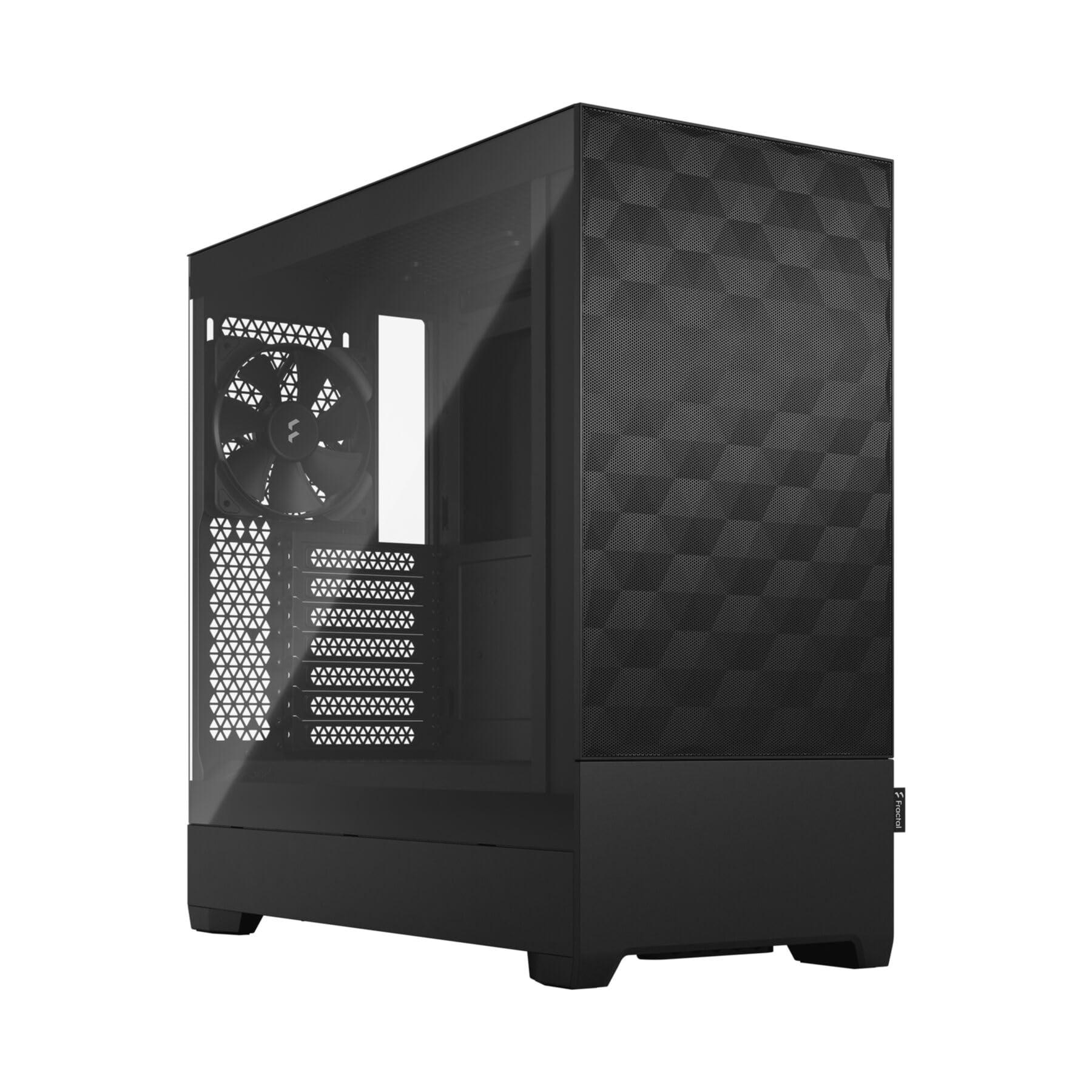 Fractal Design Pop Air Black – Karastatud Klaas – Kärgstruktuuriga Mesh Eespaneel – TG Külgpaneel – Kolm 120 mm Aspect 12 Ventilaatorit – ATX Kõrge Õhuvooluga Mänguarvuti Korpus