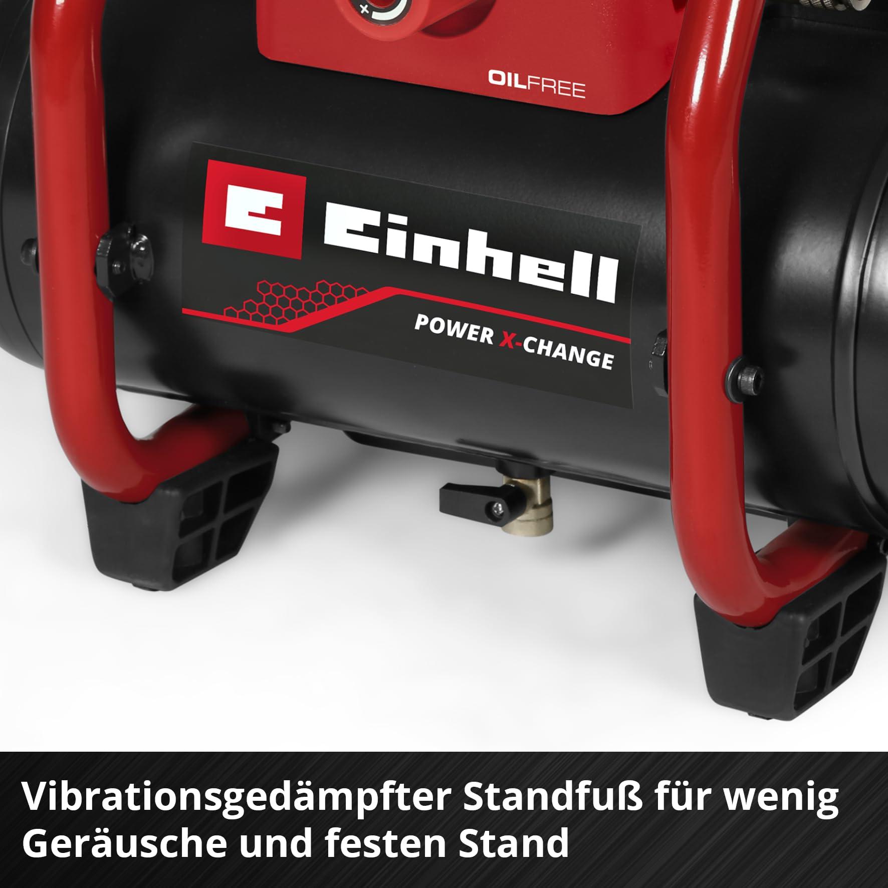 Einhell akuga kompressor TE-AC 36/150 Li OF-Solo Power X-Change (36 V, max. 8 bar, 6 l paak, 150 l/min imemisvõimsus, manomeeter, õlivaba, ilma akuta) – pilt 6