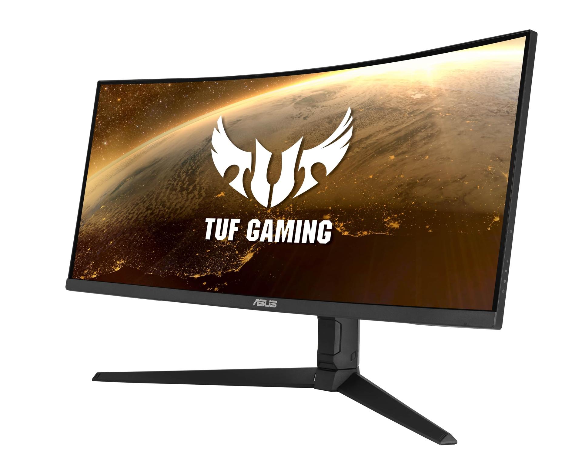 ASUS TUF Gaming VG34VQL1B 34” (86,4 cm) Kaardus Monitor, WQHD, 165Hz, FreeSync Premium, DisplayHDR 400, HDMI, DisplayPort, 1ms – pakend ja tarvikud
