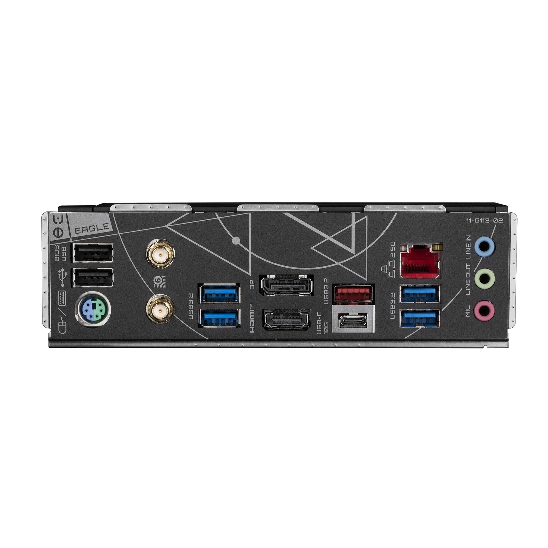 Z790 Eagle AX Emaplaat – Toetab Intel Core 14. põlvkonna protsessoreid, 12+1+1-faasiline digitaalne VRM, kuni 7600MHz DDR5 (OC), 3x PCIe 4.0 M.2, Wi-Fi 6E, 2.5GbE LAN, USB 3.2 Gen 2 – lisavaade