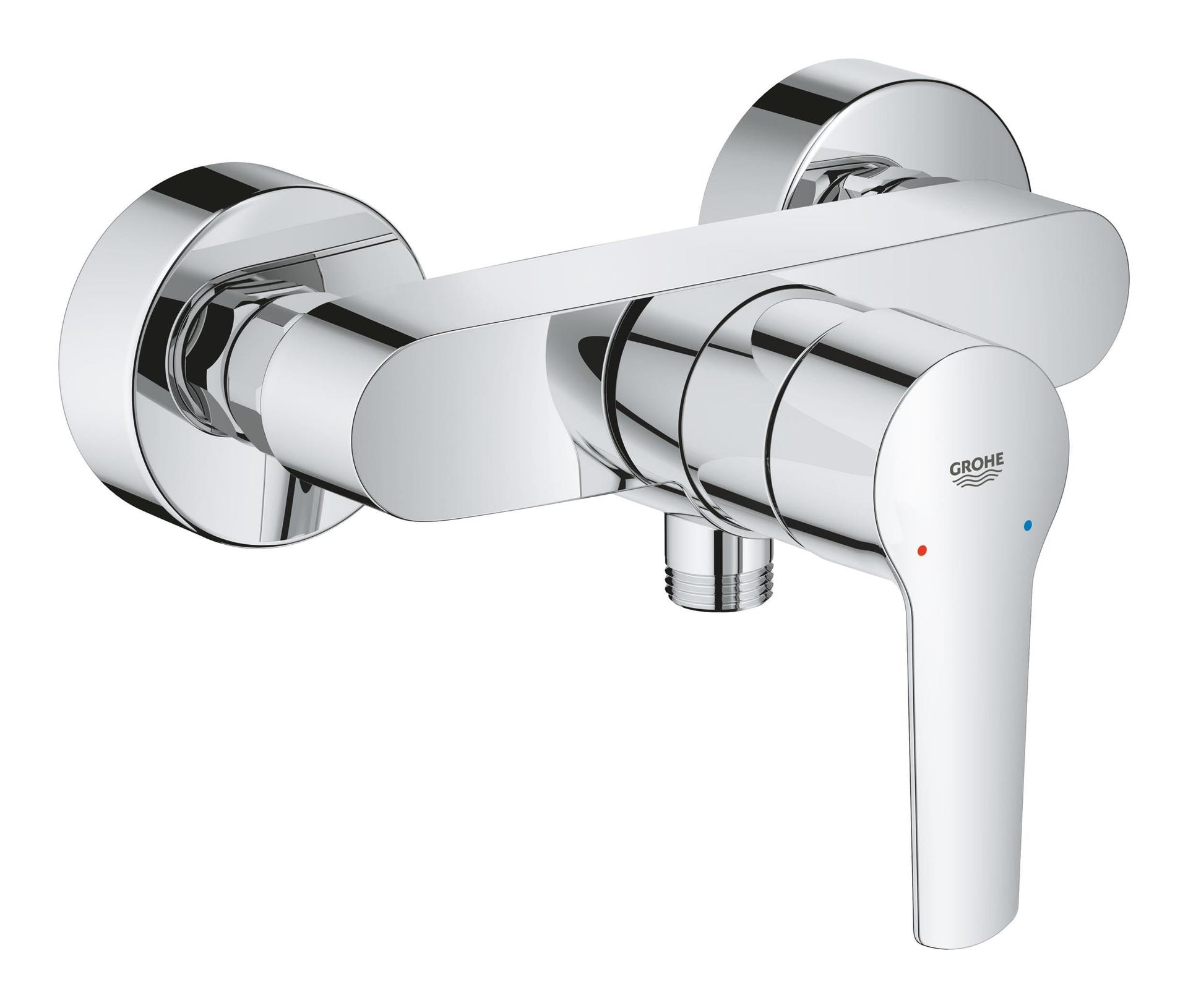 GROHE Start – Ühekäepidemega dušisegisti (temperatuuripiirajaga, seinapaigaldusega, vastupidav viimistlus), kroom, 24208002