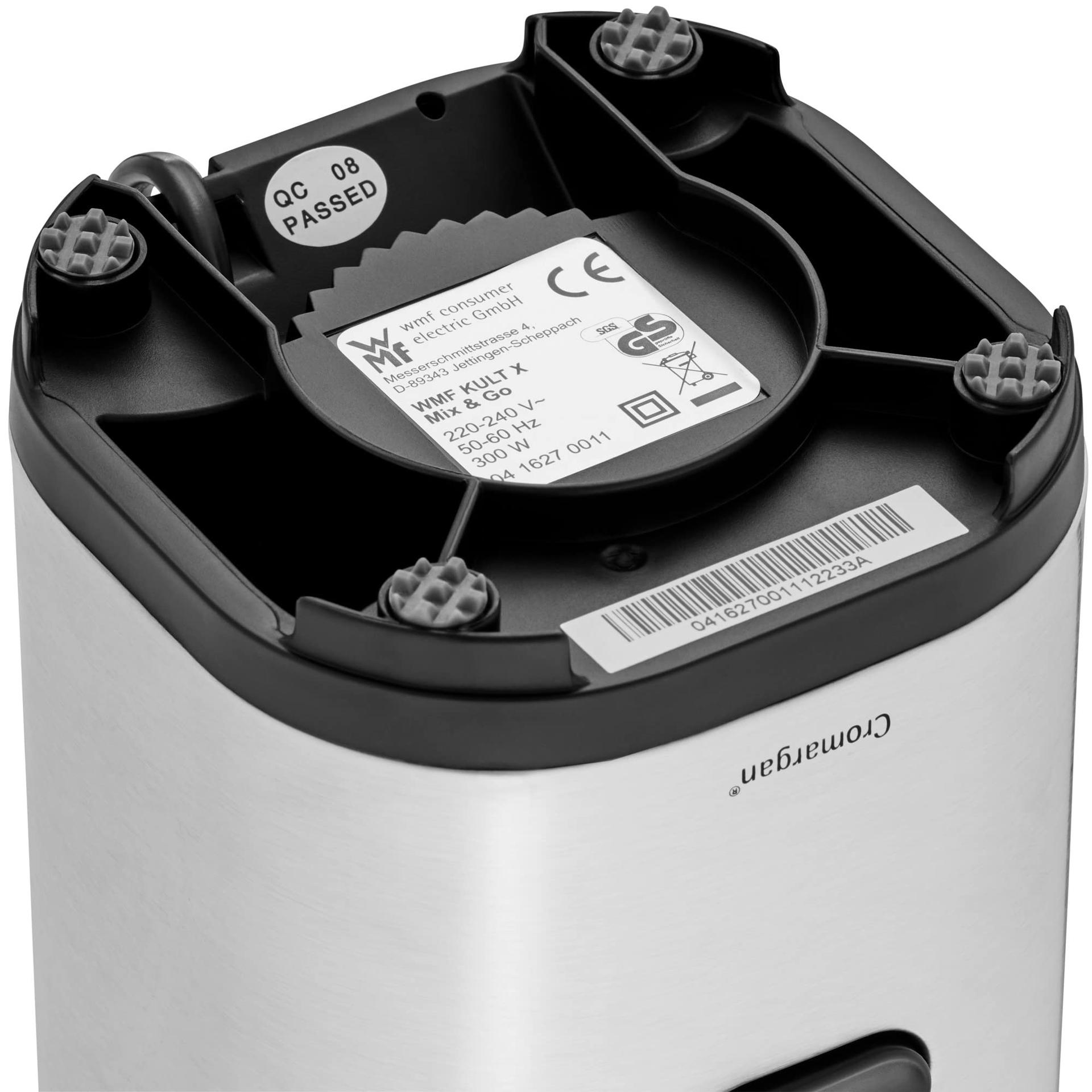 WMF Küchenminis kompaktne blender, mini standmixer, 400 W, väike blender, klaaskann 0,8 l, impulssrežiim, Cromargan matt – pilt 7