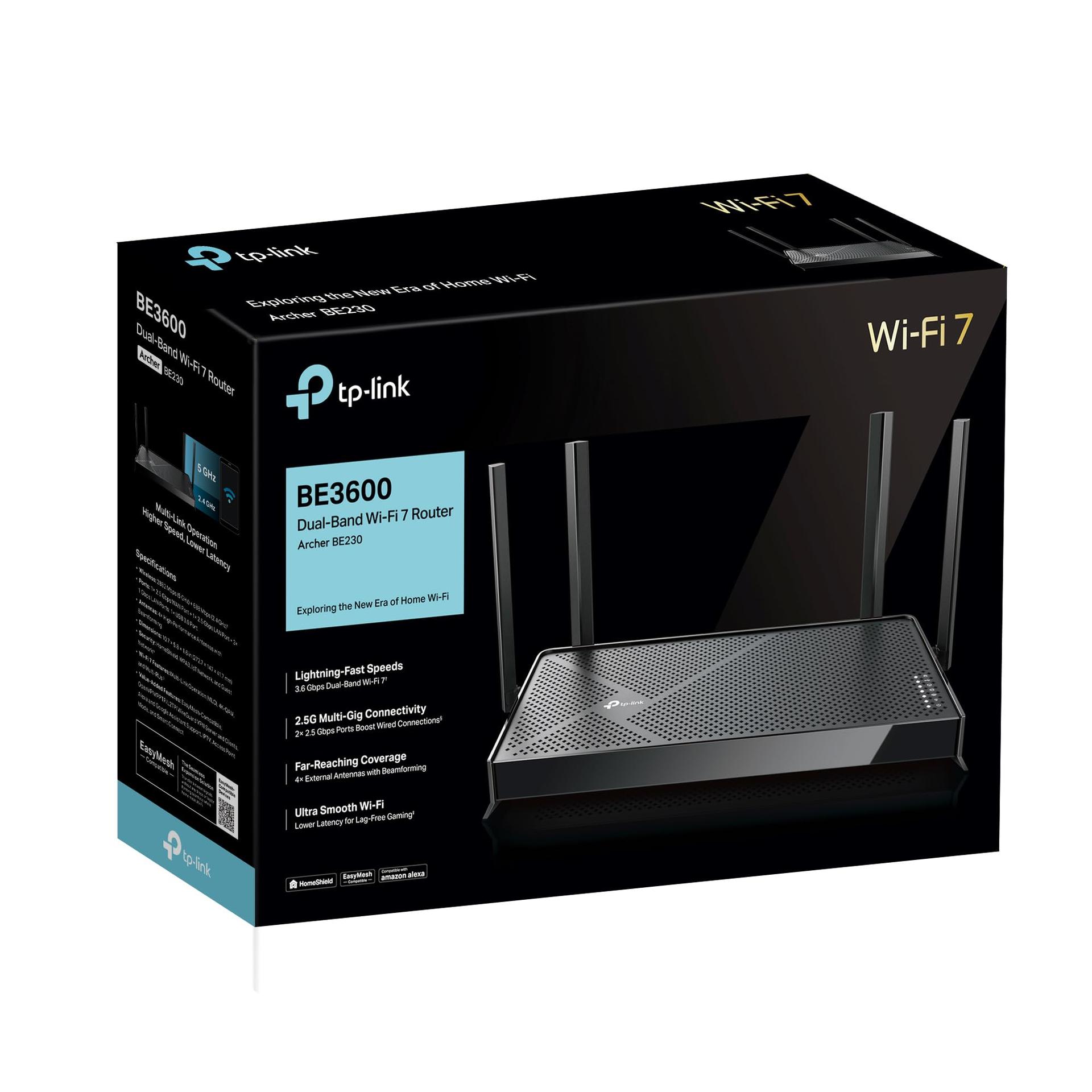 TP-Link WiFi 7 ruuter Archer BE3600 | Kahe sagedusalaga WLAN 3570 Mbps | 2 x 2,5G pordid | USB 3.0 | EasyMesh | VPN-klient ja -server | HomeShield – pilt 9