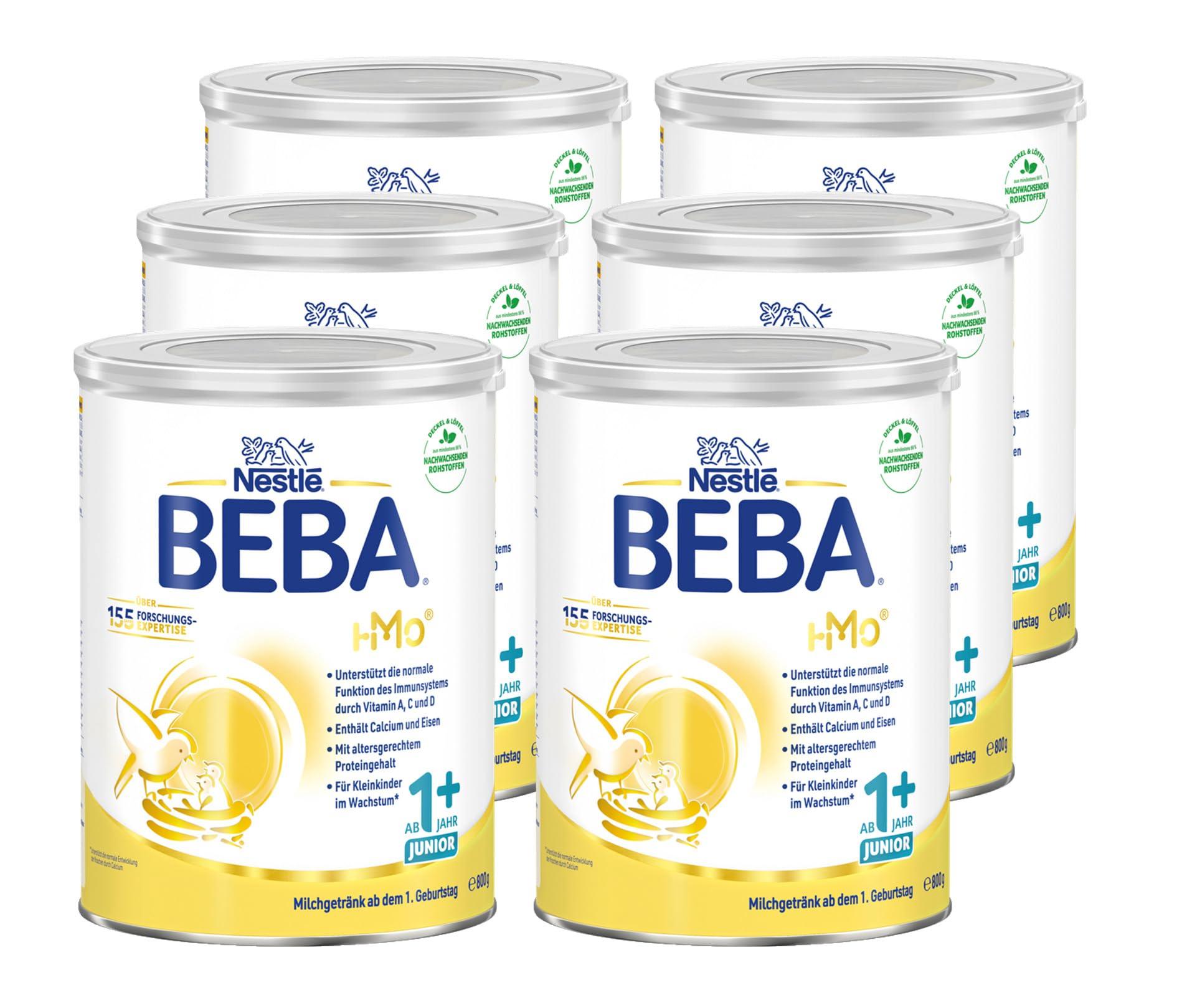 BEBA Nestlé BEBA JUNIOR 1 piimajook alates 1. sünnipäevast, 6-pakk (6 x 800g)