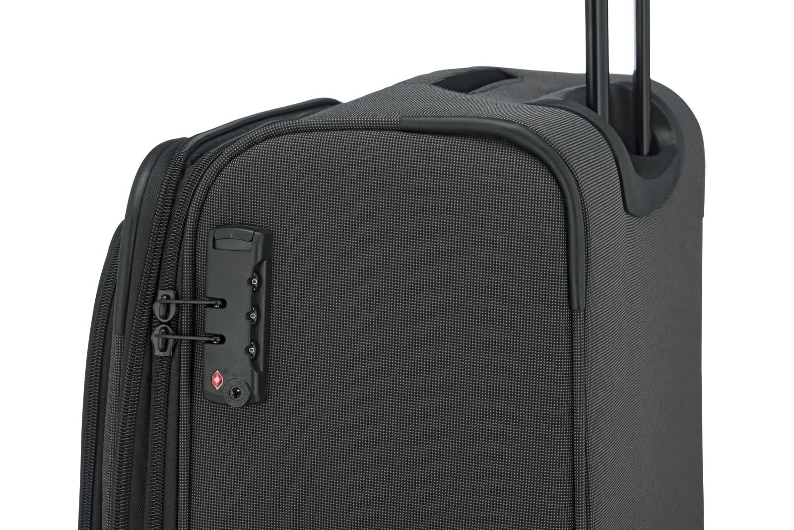 paklite Reisikohver 4 rattaga, pehme kohver, suur laiendatav DERBY trolley, stiilne kohver dehnfalteniga, TSA lukk, 77 cm, 102 – 115 liitrit – pilt 6