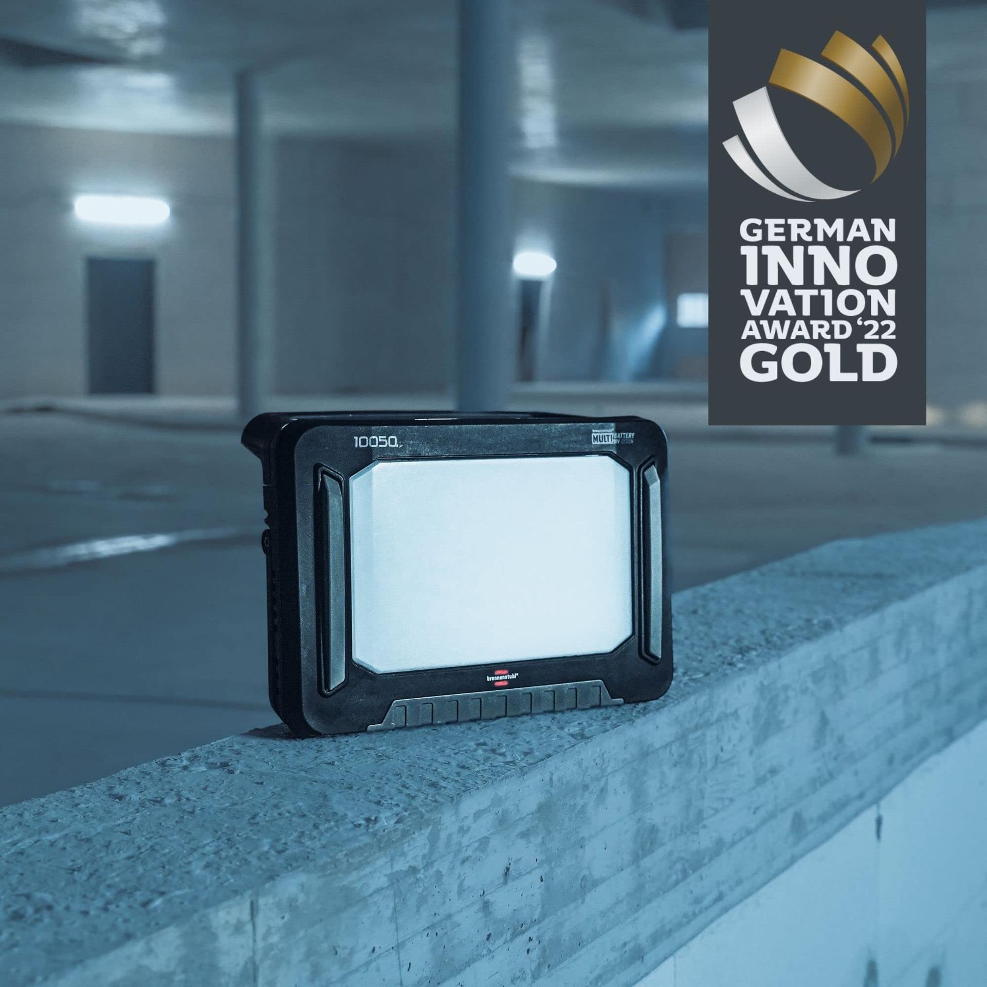 Brennenstuhl Professional Multi-Aku LED Hübridne Töövalgusti 10050 MH (100W, 12500lm, IP55, ühilduv 18V akudega 11 erinevalt tootjalt, 5m RN-kaabel, ilma akuta, inseneritud Saksamaal) – pilt 7