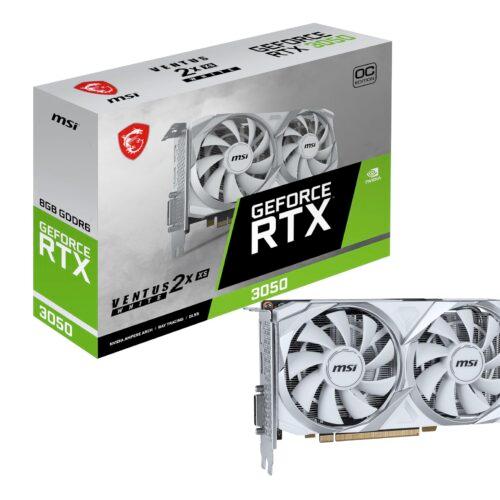 MSI GeForce RTX 3050 Ventus 2X XS White 8G OC - 8GB GDDR6 mälu