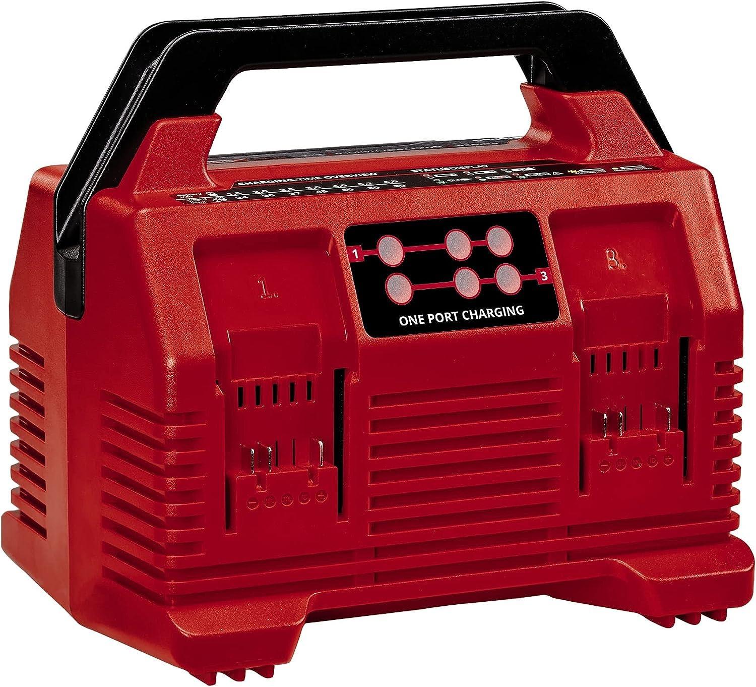Einhell originaallaadija Power X-Quattrocharger 4A Power X-Change (Li-Ion, 18V, 2×2 aku samaaegne laadimine, akuseire, intelligentne laadimishaldus, 6-kordne LED-indikaator)