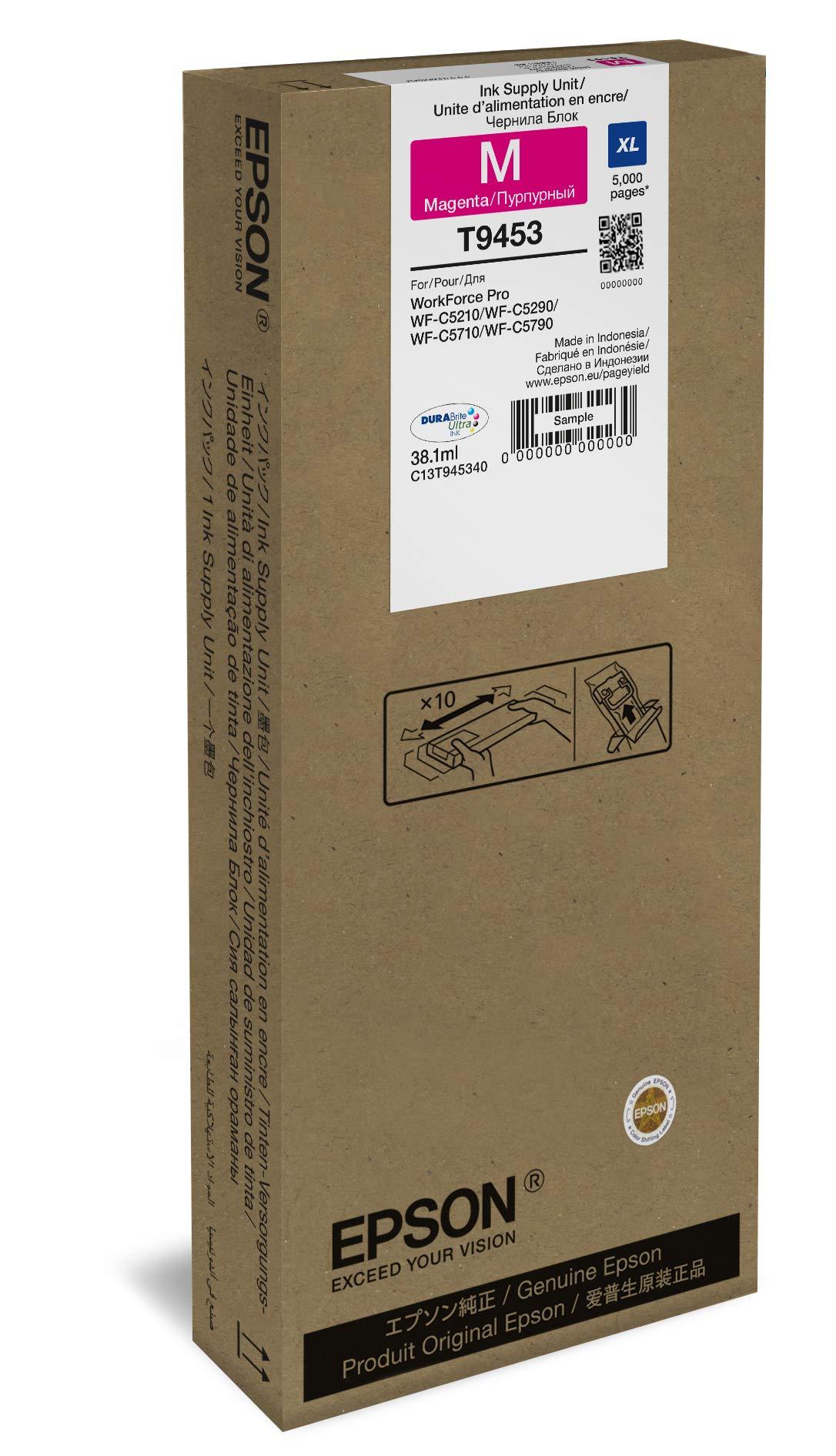 Epson Originaal WF-C5xxx seeria tindikassett, WorkForce Pro WF-C5210DW WF-C5290DW WF-C5710DWF WF-C5790DWF (magenta), ühtne suurus – pakend ja tarvikud