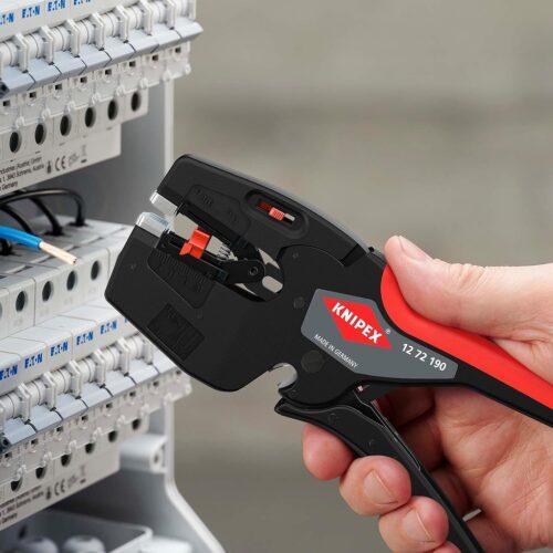 KNIPEX NexStrip Elektriku-multitööriist libisemiskindlate plastikkatete ja 190 mm pikkusega – 12 72 190 SB