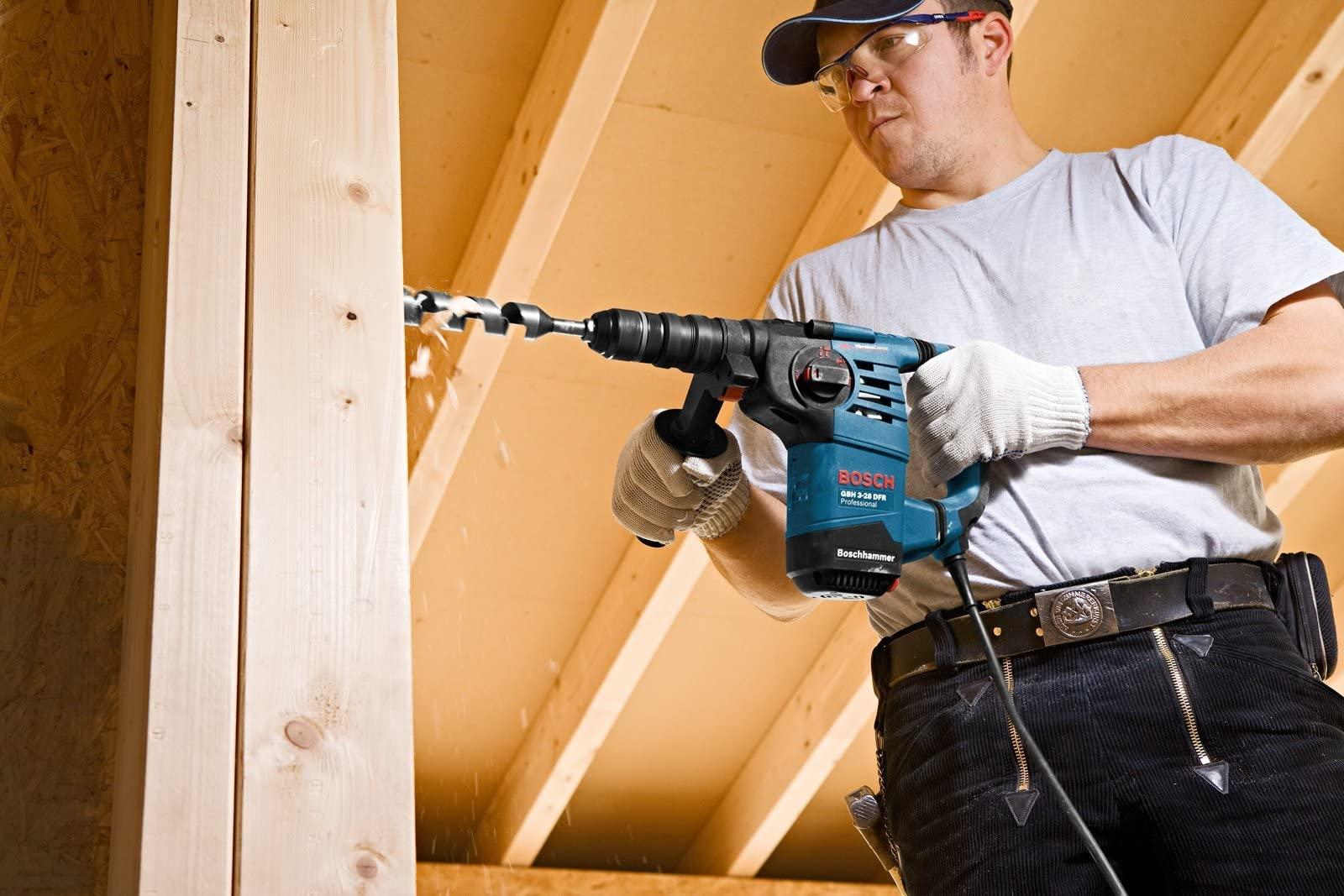 Bosch Professional puurvasar GBH 3-28 DRE (sh kiirpadrun 13 mm, vahetatav padrun SDS-plus, sügavuspiirik 210 mm, lisakäepide, määretuub, masinariie, L-BOXX) – lisavaade