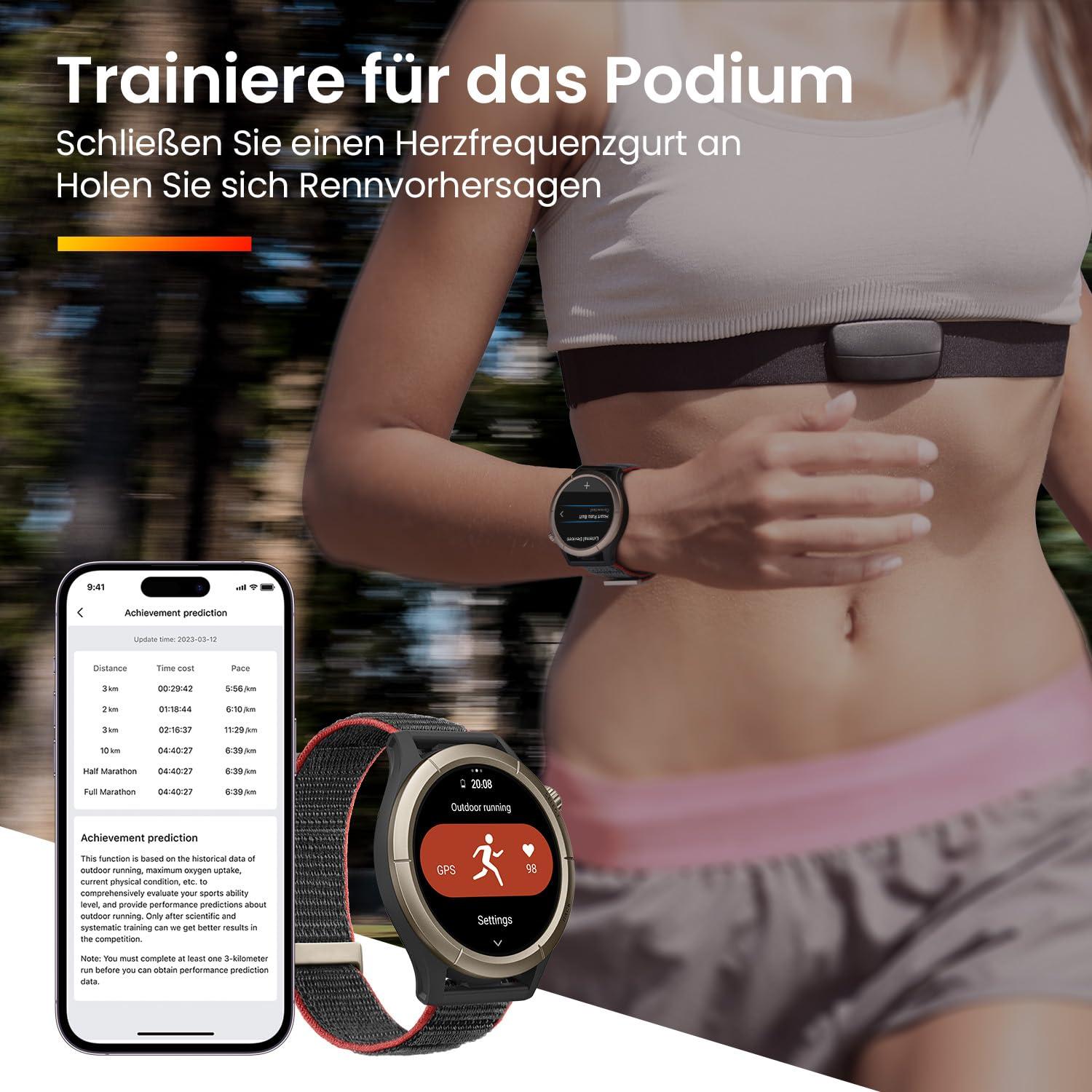 Amazfit Cheetah Pro 47mm jooksu-nutikell kahe sagedusriba GPS-i, rajanavigatsiooni ja võrguühenduseta kaartidega, treeningmalli, pulsimõõtja ning sisseehitatud Alexa ja 14-päevase akukestvusega – lisavaade