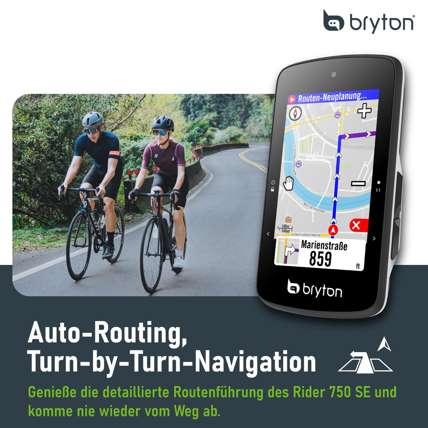 Bryton Rider 750SE 2,8-tolline värviline LCD-puuteekraaniga GPS-jalgrattakompuuter, offline-EU kaart, ühilduvus rattaradari ja 40-tunnise aku kestvusega, pööre-pööralt navigatsioon – kasutusnäide