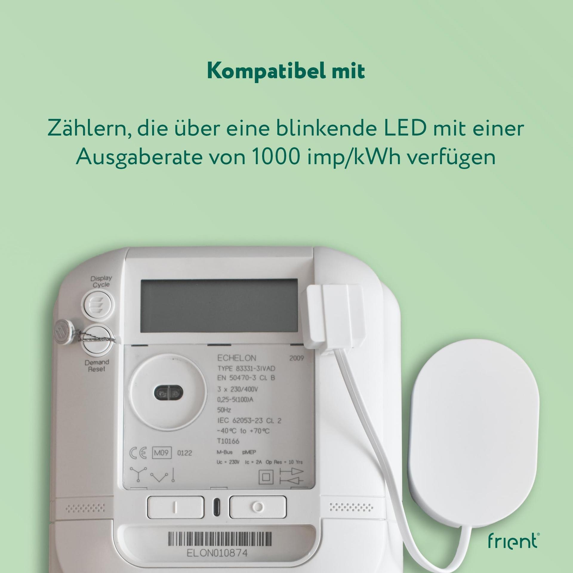frient Elektriarvesti Liides 2 LED | juhtmevaba arvesti lugemine | energiatarbimise jälgimine | elektriarvesti LED-väljundile | Zigbee | töötab Homey, Home Assistant ja SmartThingsiga – pilt 6