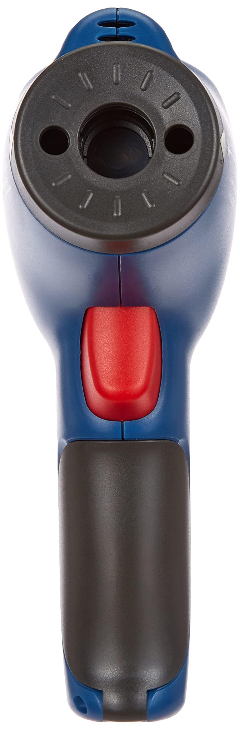 TFA Dostmann HALLITUSE DETEKTOR Infrapuna-Termomeeter Taupunktmõõtmise ja Topeltlaserviisriga, Sinine, L110 x B72 x H240 mm – kasutusnäide