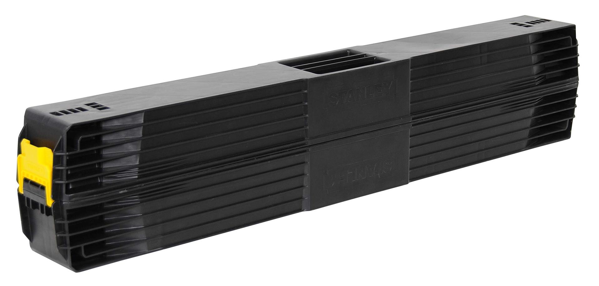 Stanley kokkupandav tugijalgade paar metallist 1-97-475 – plastikust kattega ja libisemiskindlate kummijalgadega – kuni 340 kg kandevõime – 101,7 x 12,5 x 75,8 cm – detailne vaade