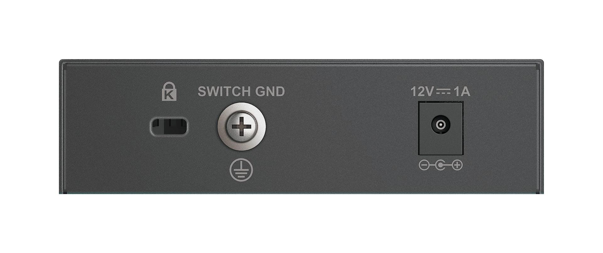 D-Link DMS-105 5-pordiline Multi-Gigabit haldamata lauaarvuti switch (5x 2,5G porti, ventilaatorita, kompaktne, metallkorpus, QoS, Plug and Play) – kasutusnäide