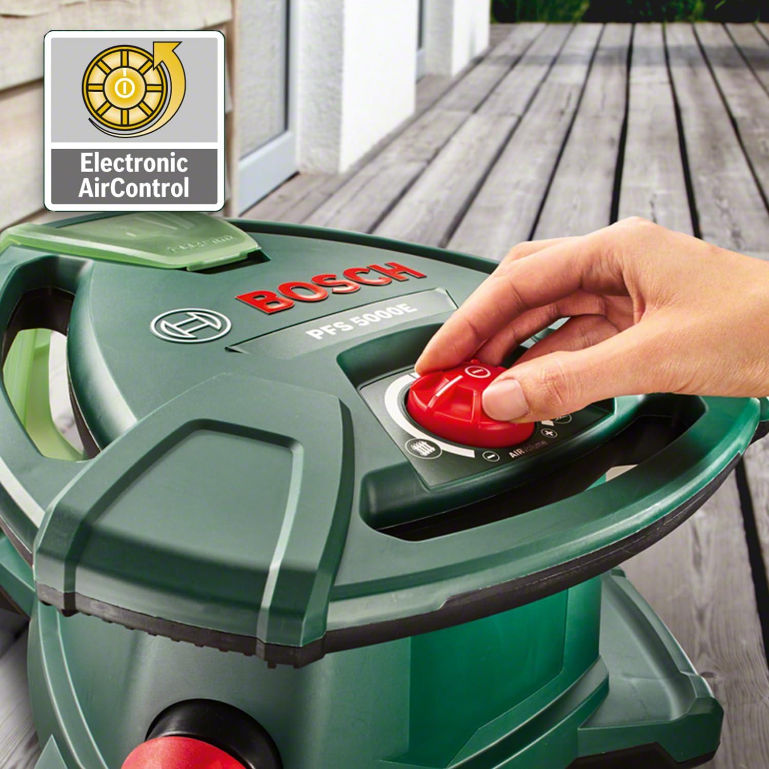 Bosch värvipihustussüsteem PFS 5000 E (1200 W, 2x 1000 ml värvimahuti, düüsid seinavärvidele, lakivärvidele, peitsidele, karbis) – Amazon Edition – detailne vaade