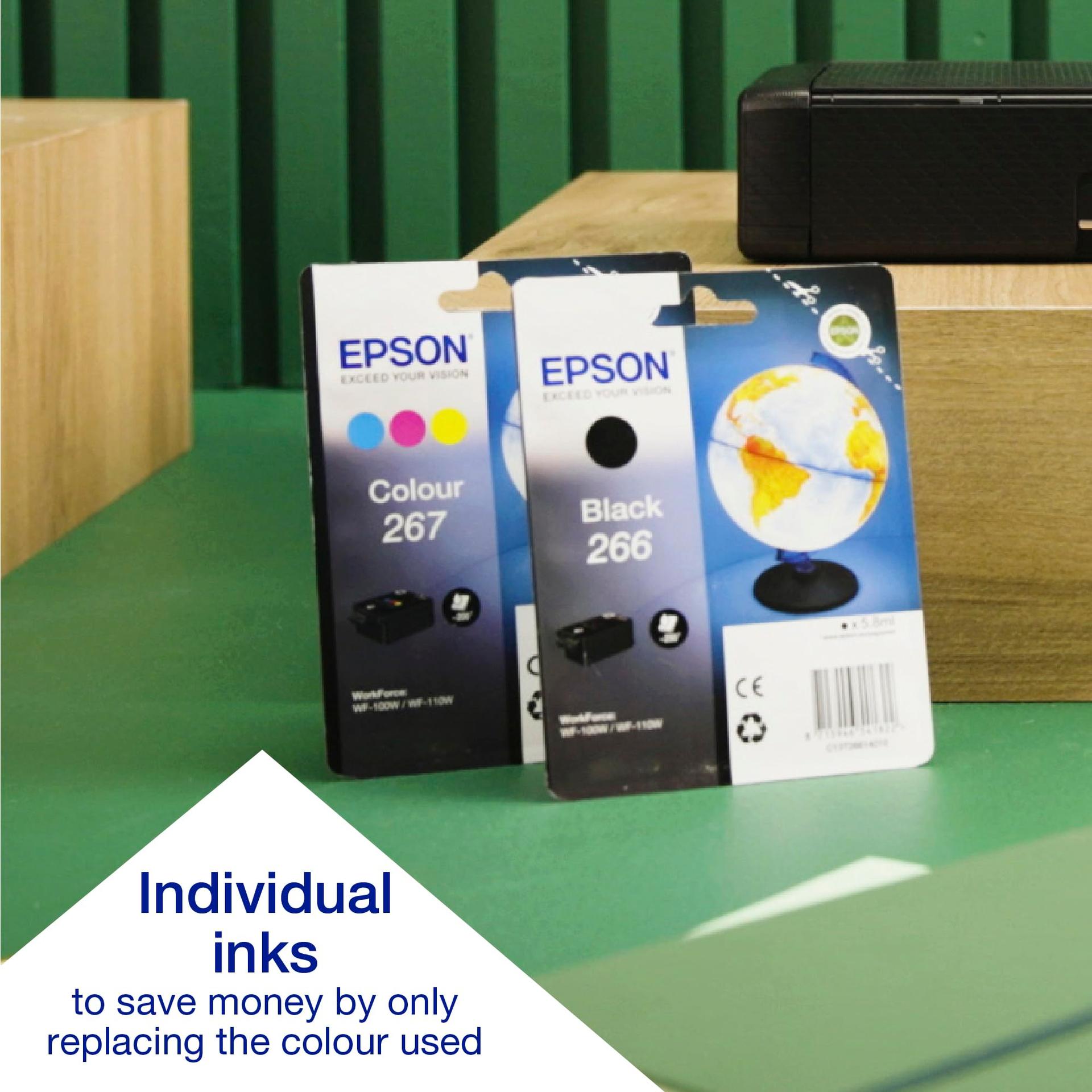 Epson WorkForce WF-110W kaasaskantav tindiprinter (A4, WiFi Direct, mobiilne printimine, USB, sisseehitatud aku, vaid 1,6 kg) must – pilt 7