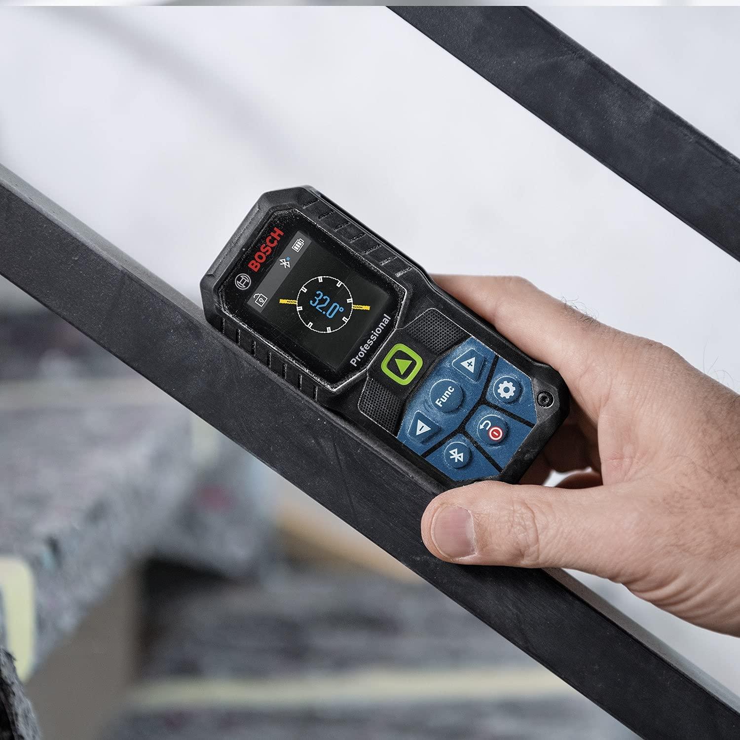 Bosch Professional laser-kaugusmõõtja GLM 50-27 CG (roheline laser, ulatus: kuni 50 m, 3,7 V liitiumioonaku, USB-kaabel, vastupidav, IP65, Bluetooth-andmeedastus, rihm, kott) – lisavaade