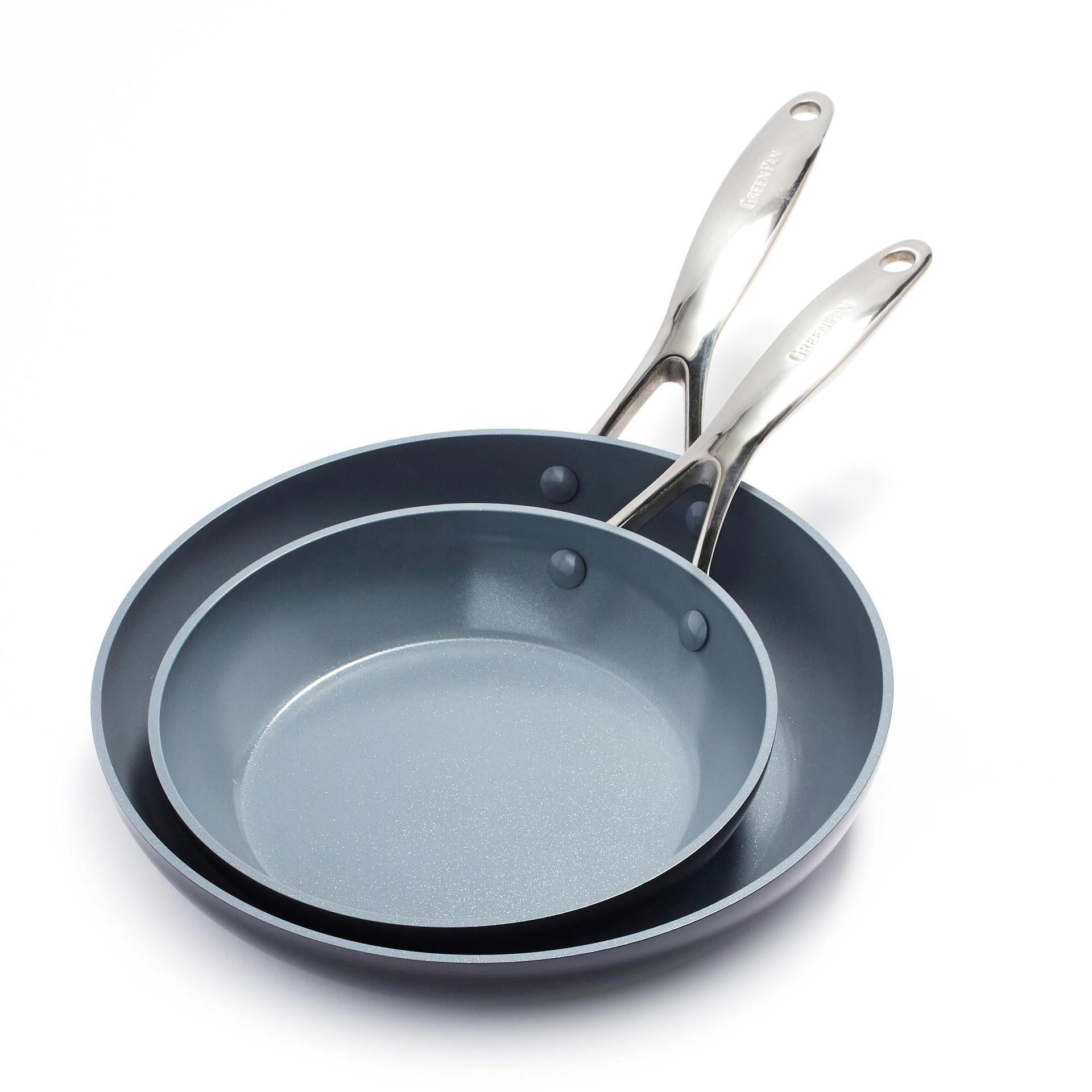 GreenPan Valencia Pro kõvast anodeeritud tervislik keraamiline mittenakkuv 20 cm & 26 cm praepannide komplekt