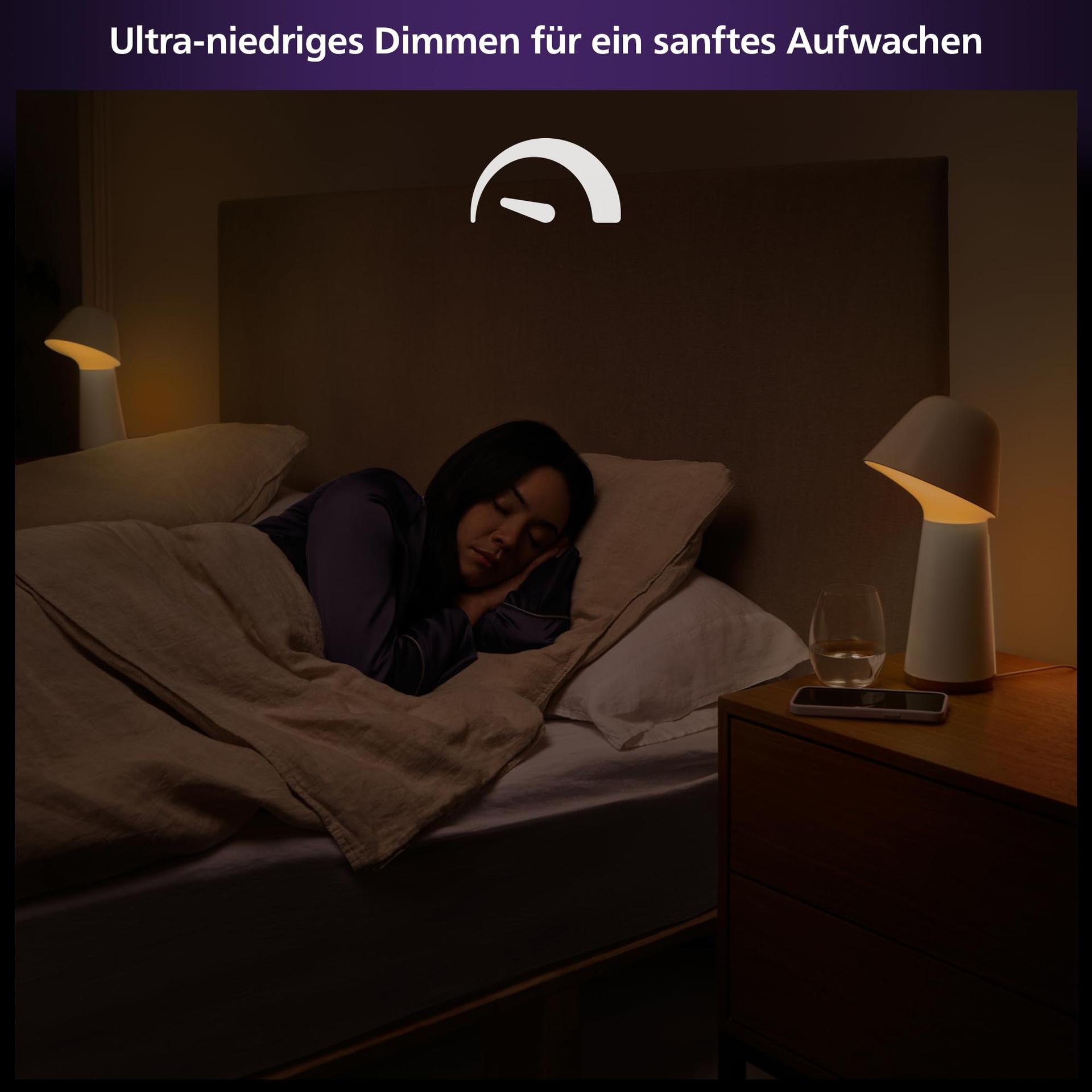 Philips Hue Twilight nutikas une- ja äratuslaualamp, valge ja värviline valgus, Bluetooth ühilduv, häältuvastus Alexa, Apple Home & Google Assistantiga, valge – lisavaade