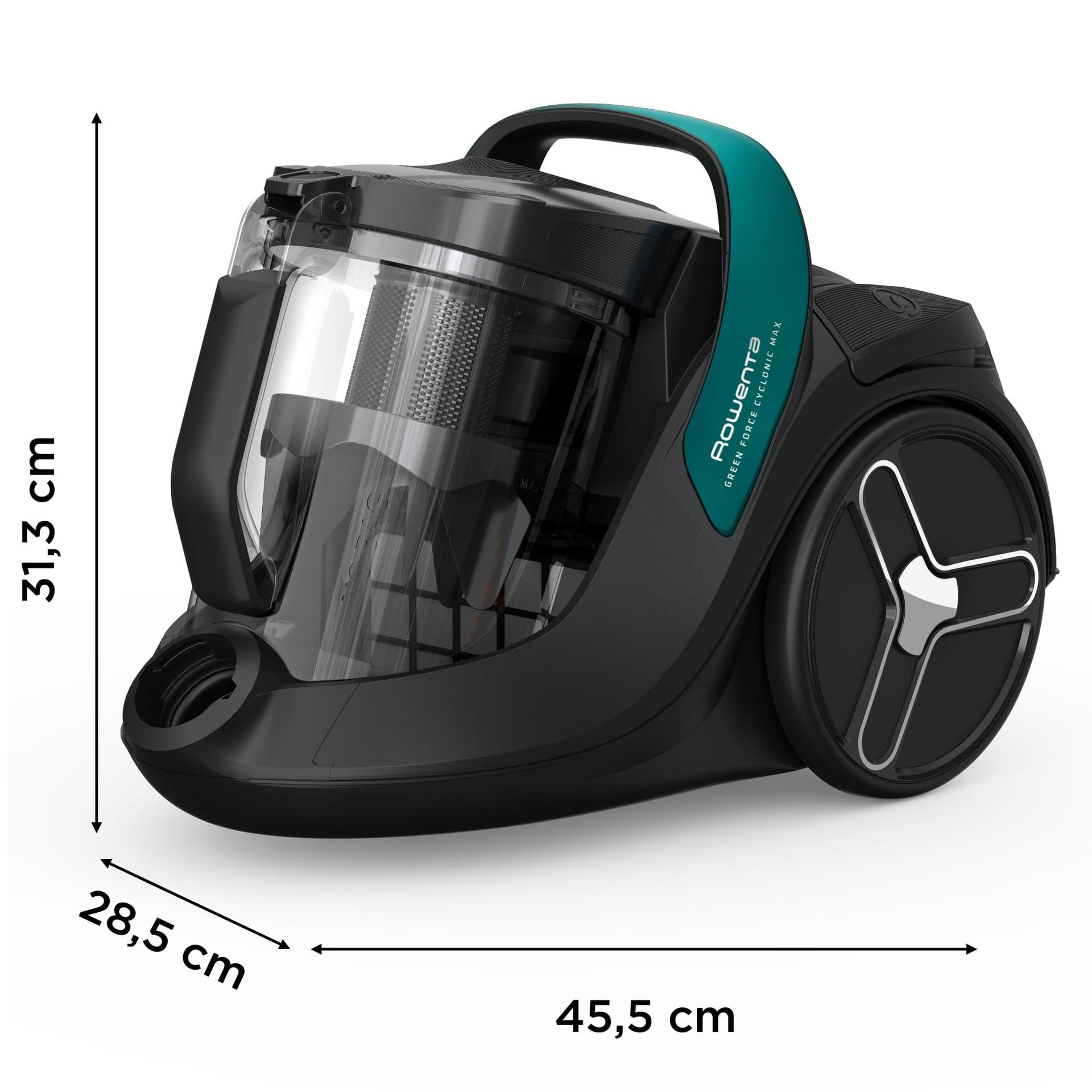 Rowenta RO7B12 Green Force Cyclonic Max, kotita tolmuimeja, must/roheline, 2,5 liitrit, 73 dB – pilt 8