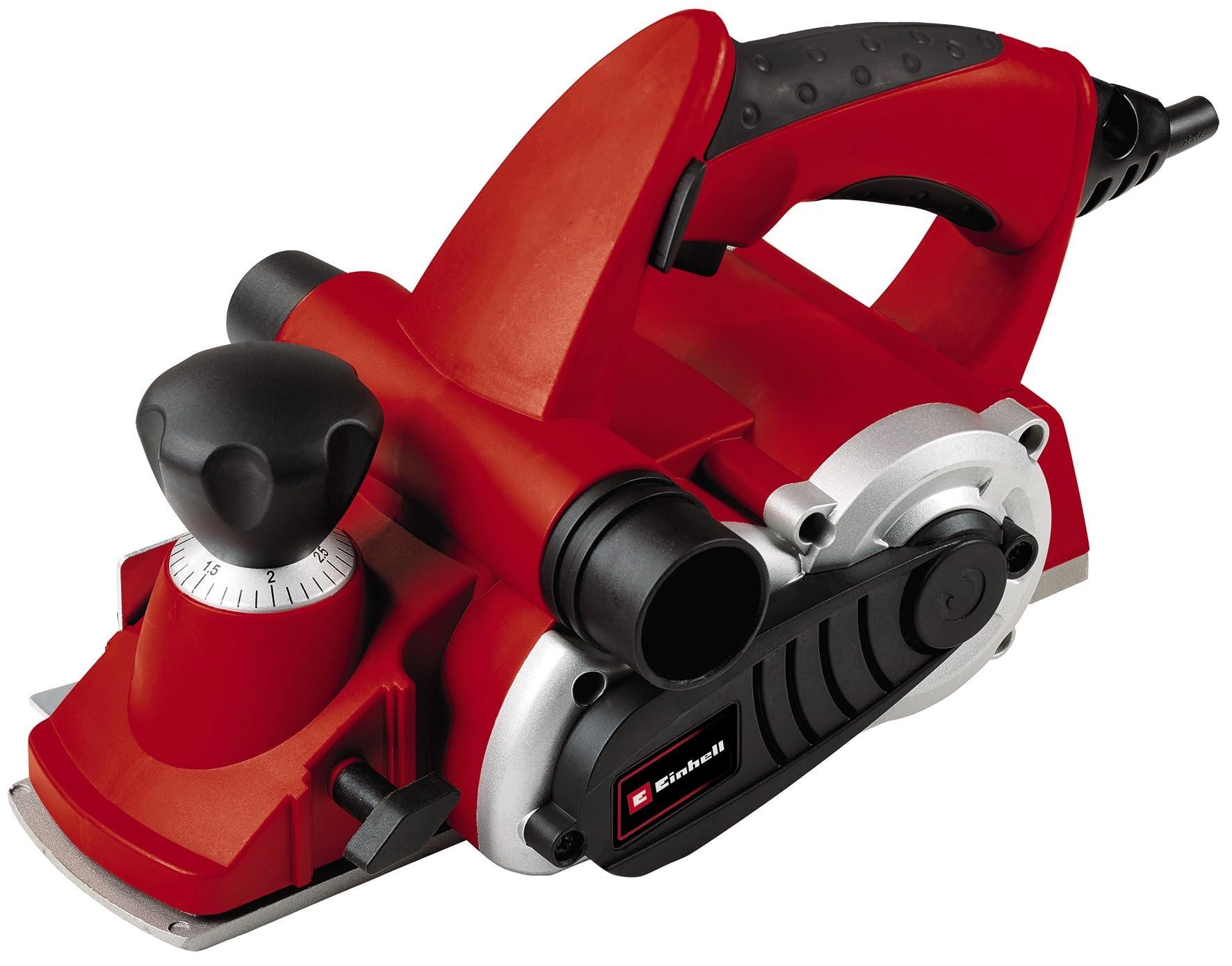 Einhell elektrihöövel TE-PL 900 (900 W, kuni 3 mm hööveldussügavus, suur teravõll, 3 V-soonega tald, Softgrip-käepide, kaasa arvatud rööpjuht, sügavuspiirik, TCT-höövlitera)