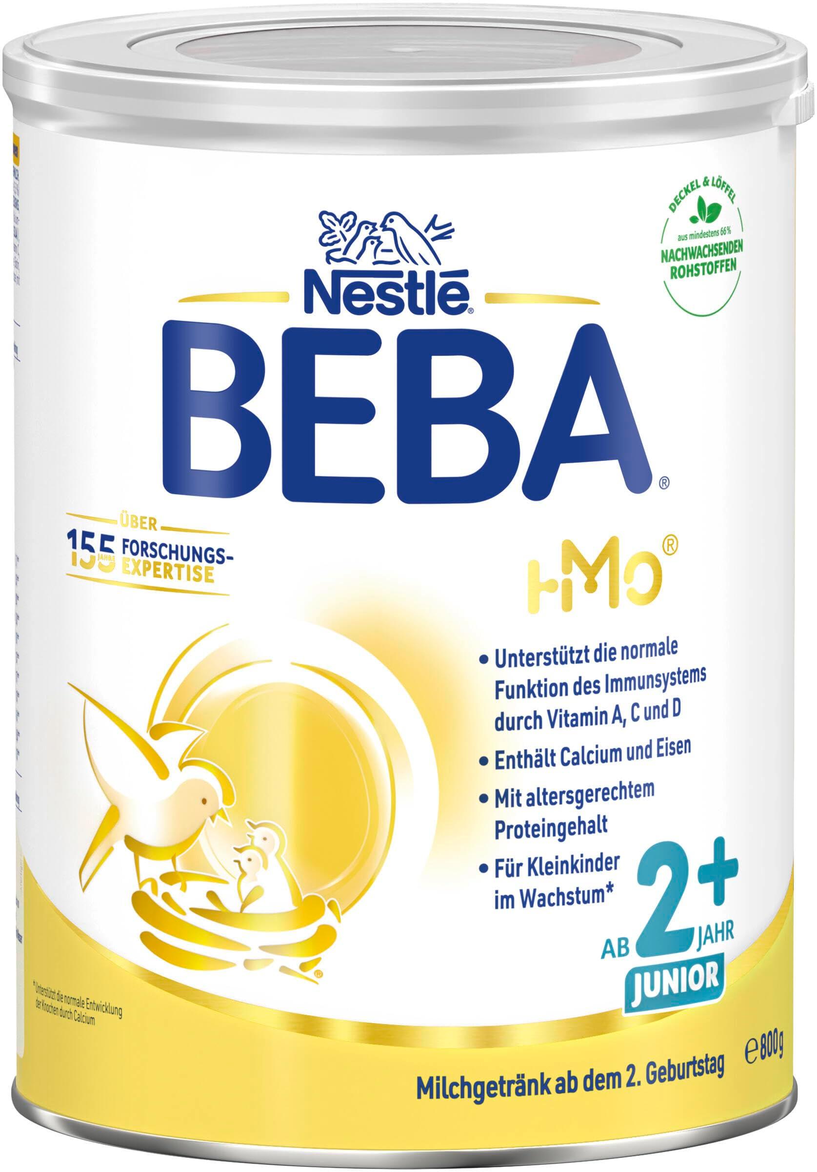 BEBA Junior 2+ piimajook alates 2. eluaastast, beebitoit HMO 2′-FL-ga, ainult laktoos, ilma palmiõlita, 6-pakk (6 x 800g) – detailne vaade