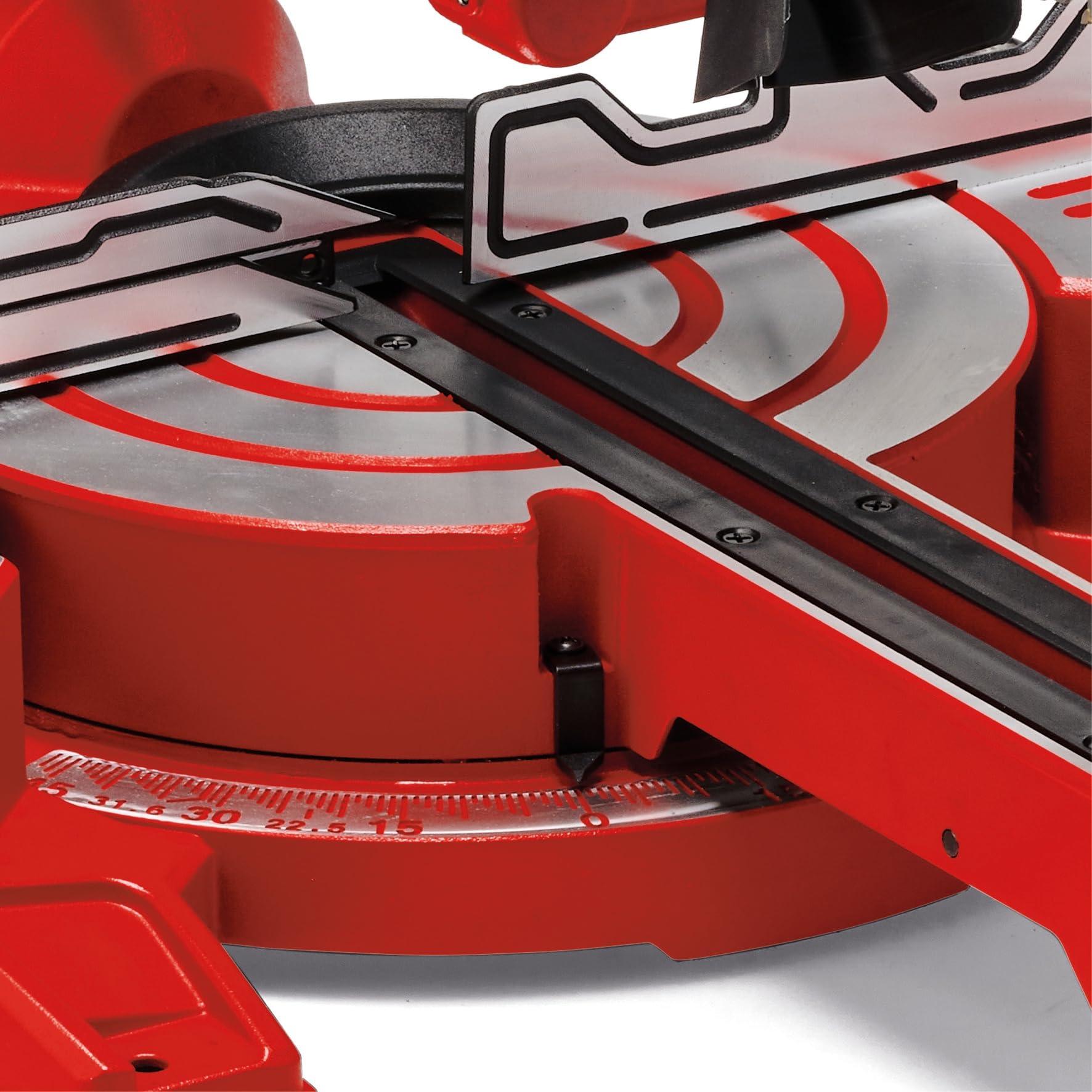 Einhell tõmbelõike-ja nurksaag TC-SM 216 (1600 W, max. 65 mm x 305 mm lõikesügavus/-laius, Ø 216 mm saeketas, tõmbefunktsioon, pöördlaua kiirseadistus, laser) – lisavaade