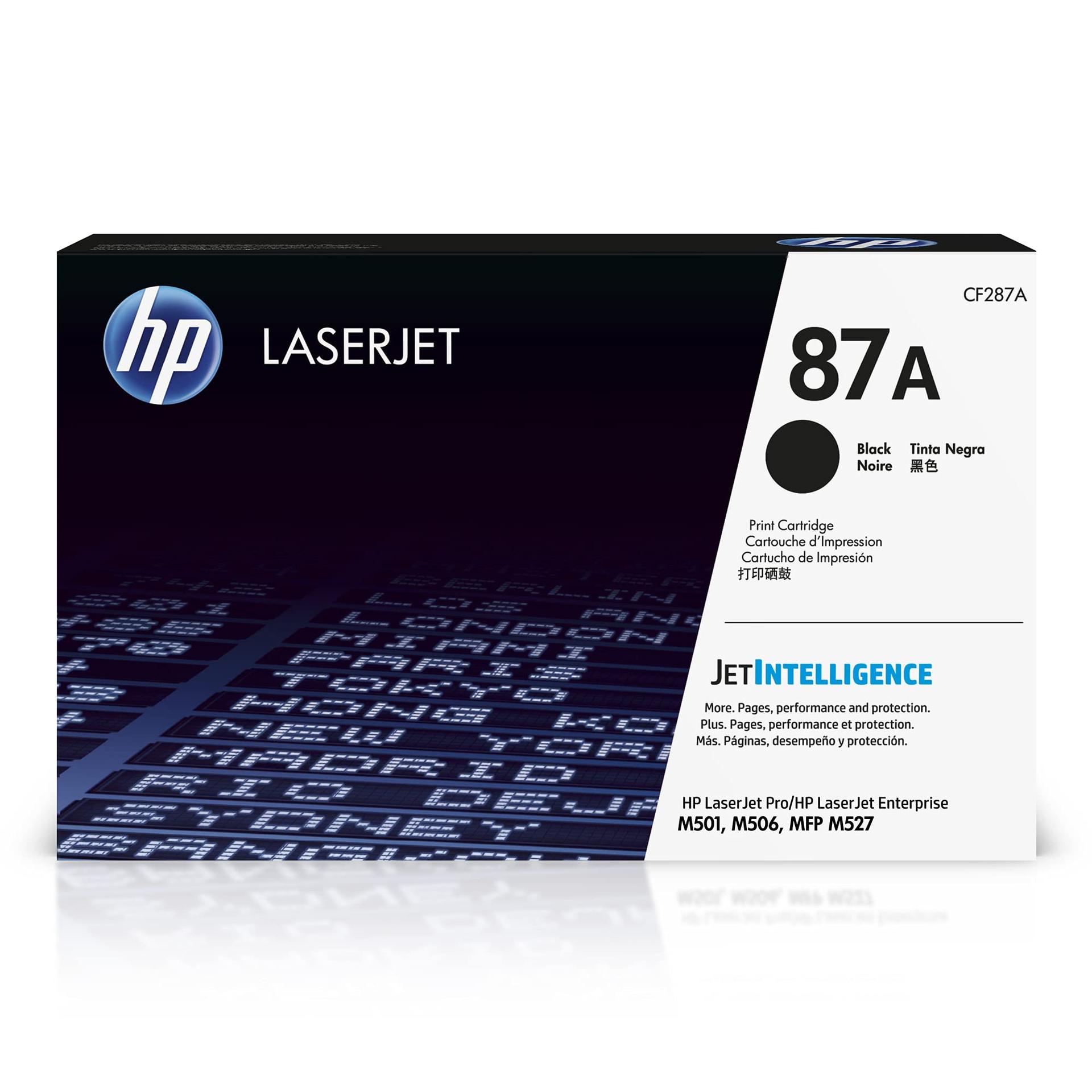 HP 87A (CF287A) Must Originaal Tooner HP LaserJet Enterprise M506, HP LaserJet Enterprise M527 jaoks