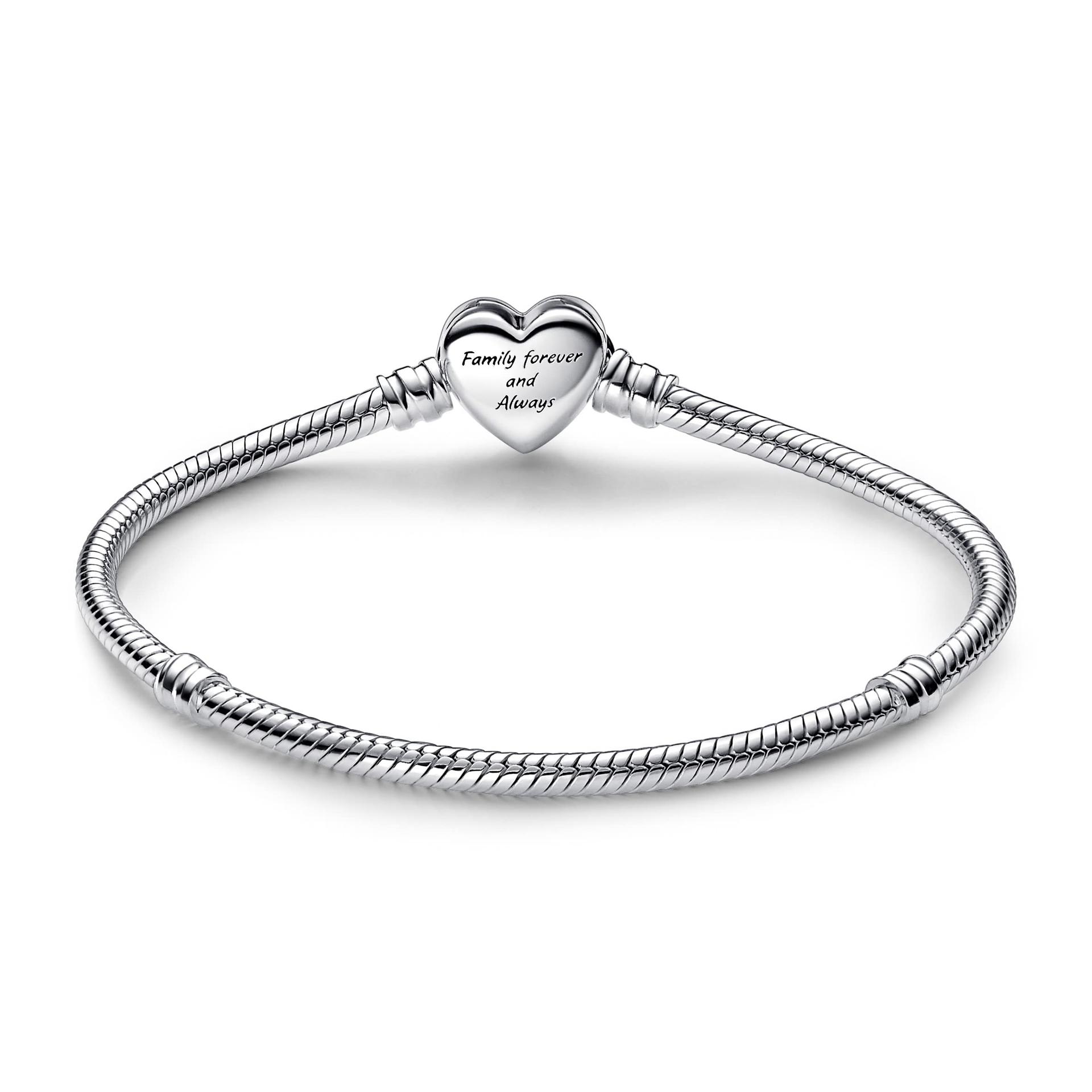 PANDORA Moments Käevõru Sterling-hõbedast Sädeleva Lõpmatuse-Südame Kinnitusega ja Tsirkoonkividega, Sobib Moments Kollektsiooniga, Suurus: 18cm, 592645C01-18 – pakend ja tarvikud