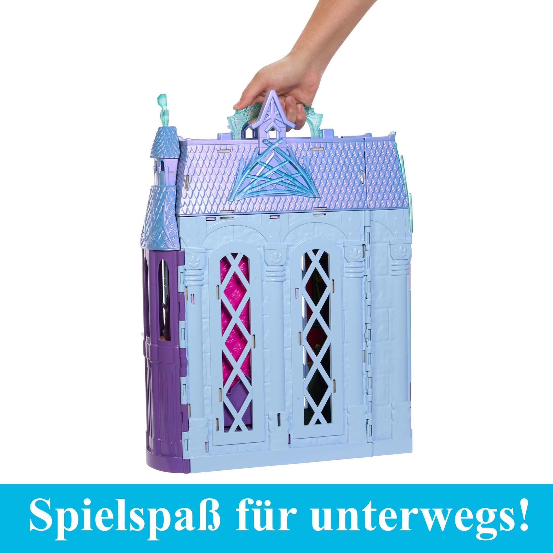 Mattel Disney Lumekuninganna – Arendelle’i lossi nukumaja (60 cm+) koos Elsa-nuku, 4 mängualaga ja 15 mööbli- ja tarvikuelemendiga Disney Lumekuninganna II filmist, HLW61 – pilt 6