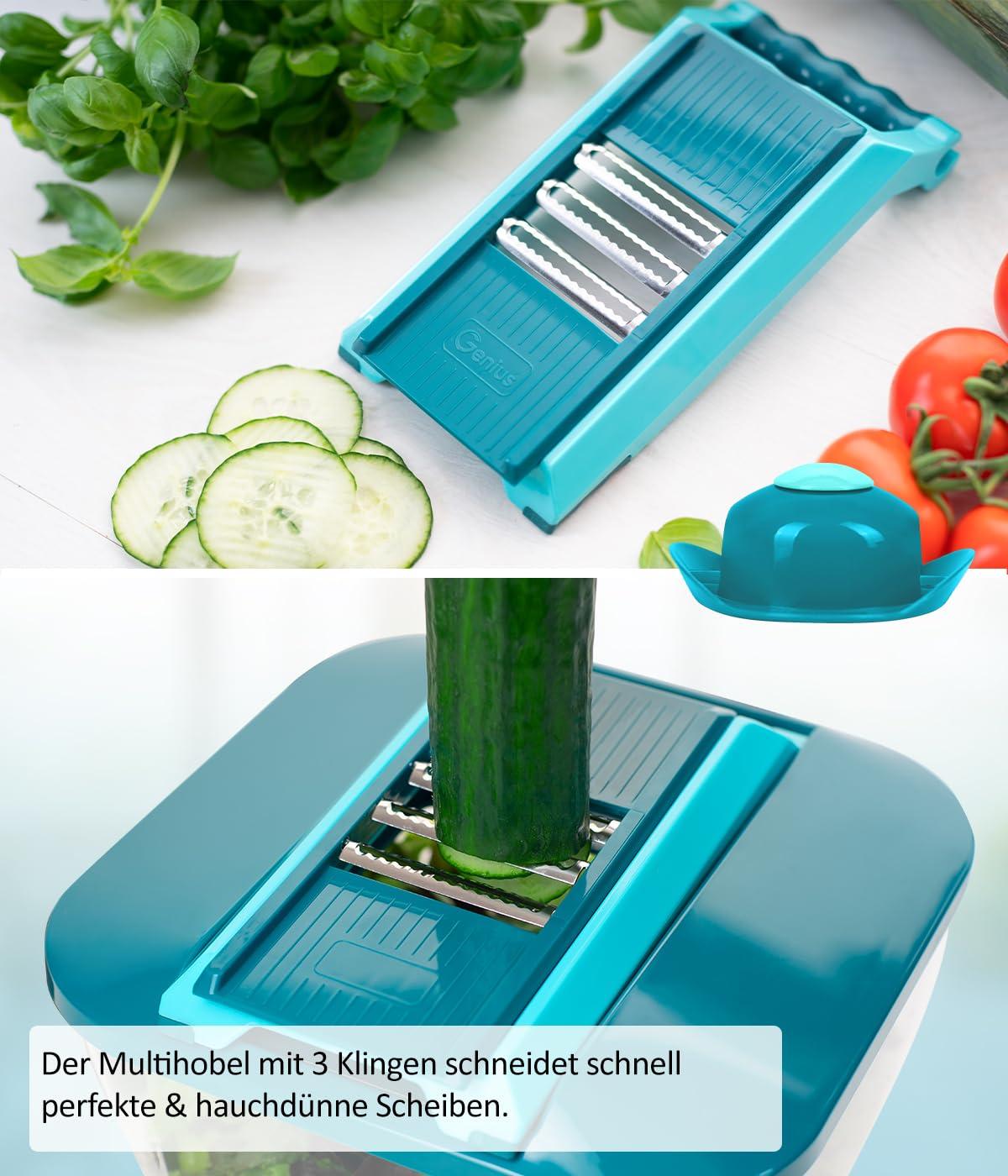 Nicer Dicer Chef Professional Köögiviljalõikur 23-osaline – manuaalne viilutaja 5,2L mahutiga, säilituskaanega, spiraalsed lõiketerad, tomatilõikur, julienne viilutaja ja salatilõikur koos retseptiraamatuga – pilt 7