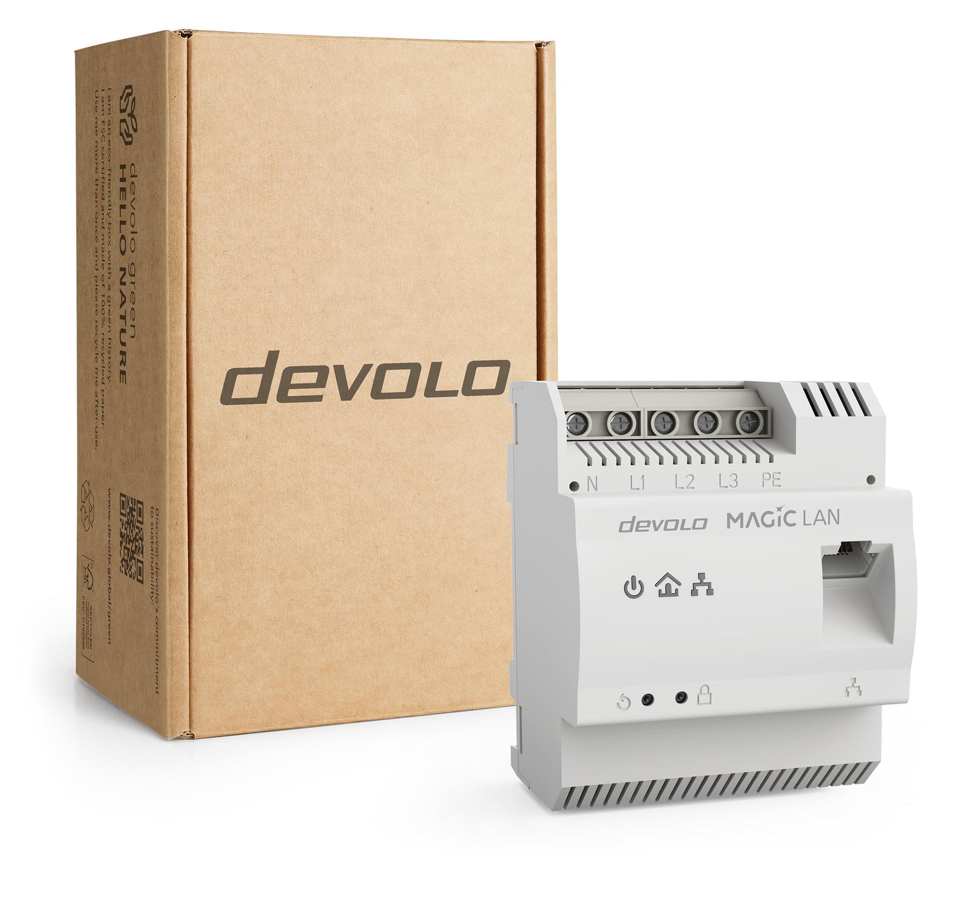 devolo Magic 2 LAN DINrail Powerline Din-liist adapter, kuni 2.400 Mbit/s, Internet jaotuskapist, professionaalne koduvõrk, hall – pilt 6