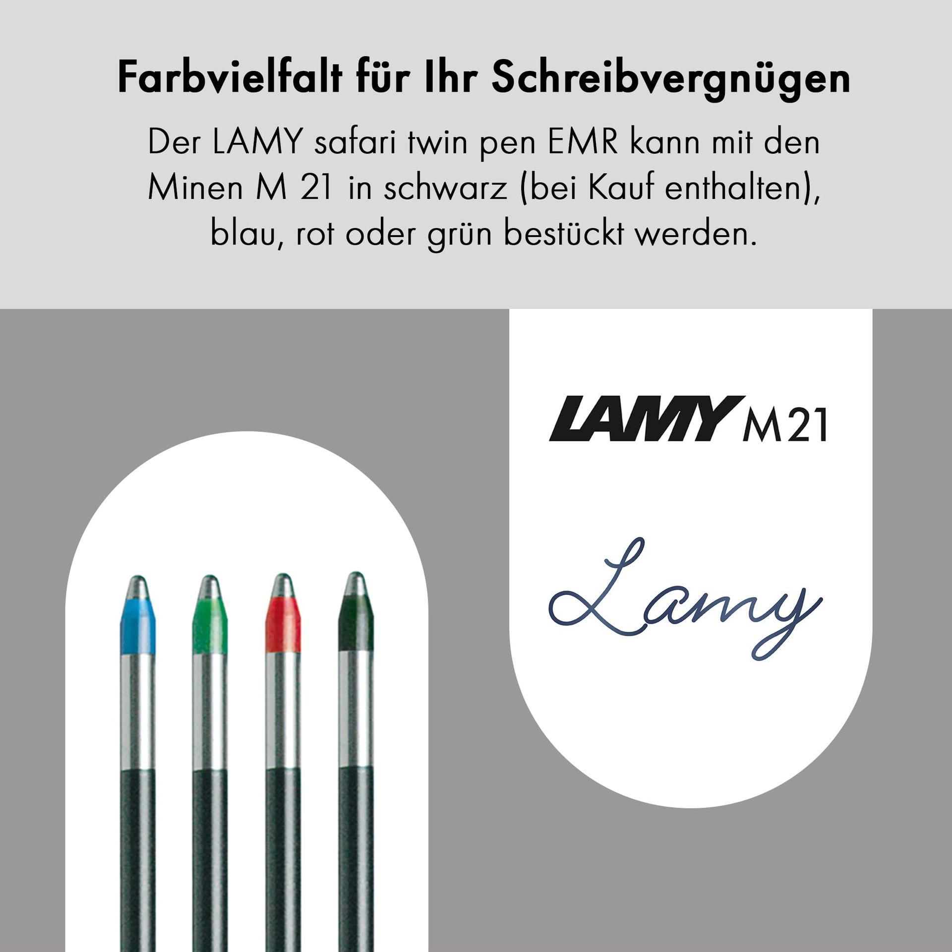 LAMY Safari Twin Pen EMR All Black (PC/EL Ots) – 2-ühes puutepliiats ja pastapliiats – ergonoomiline haare – kirjutamine ja joonistamine digitaalsel ja paberil – pilt 8