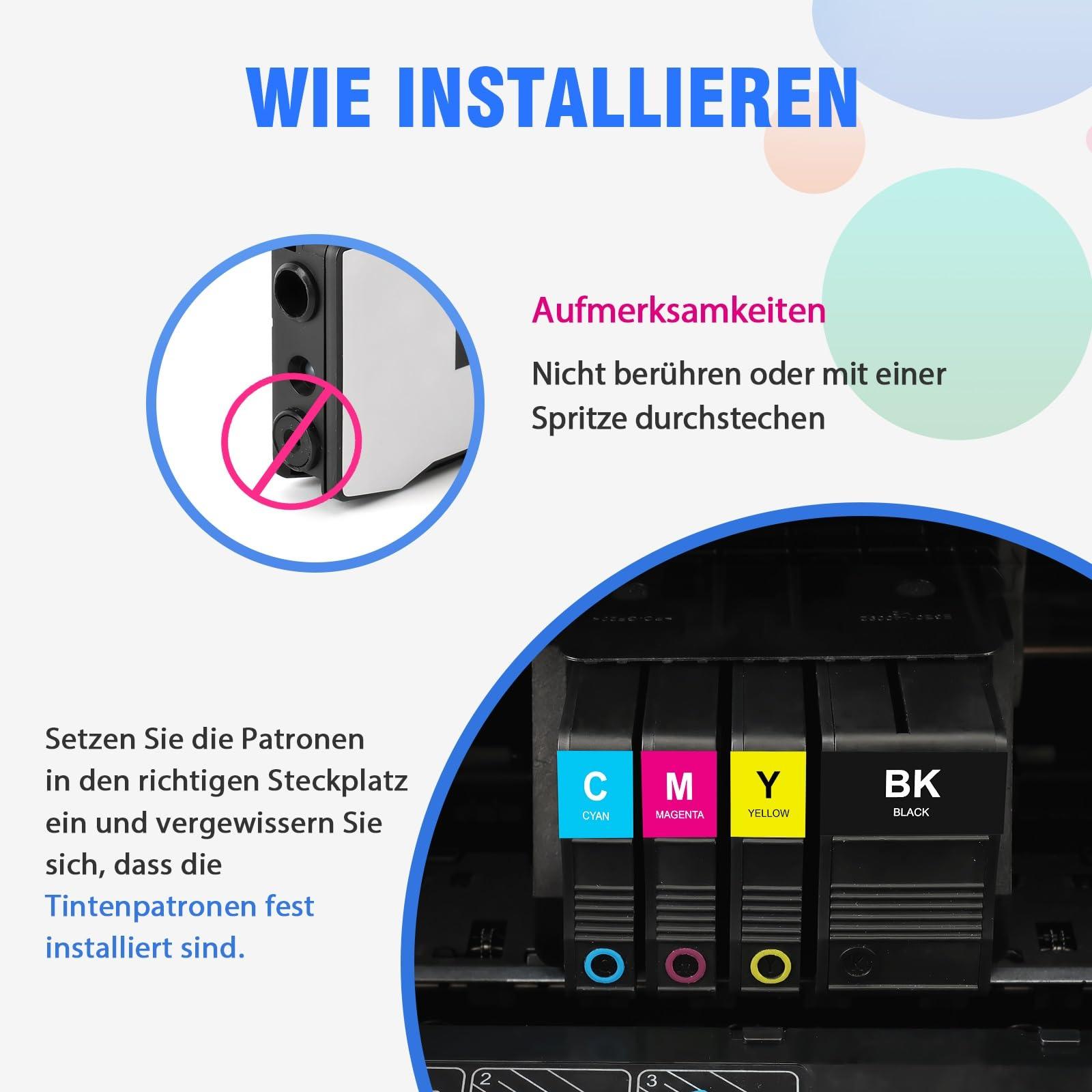 Topkolor 963XL Ühilduvad HP 963 XL tindikassetid HP OfficeJet Pro 9012e 9022e 9010e 9015e 9014e 9010 9012 9020 9014 9018 9019 9022 9020e 9025e 9016e printeritele (Must, Tsüaan, Magenta, Kollane) – lisavaade