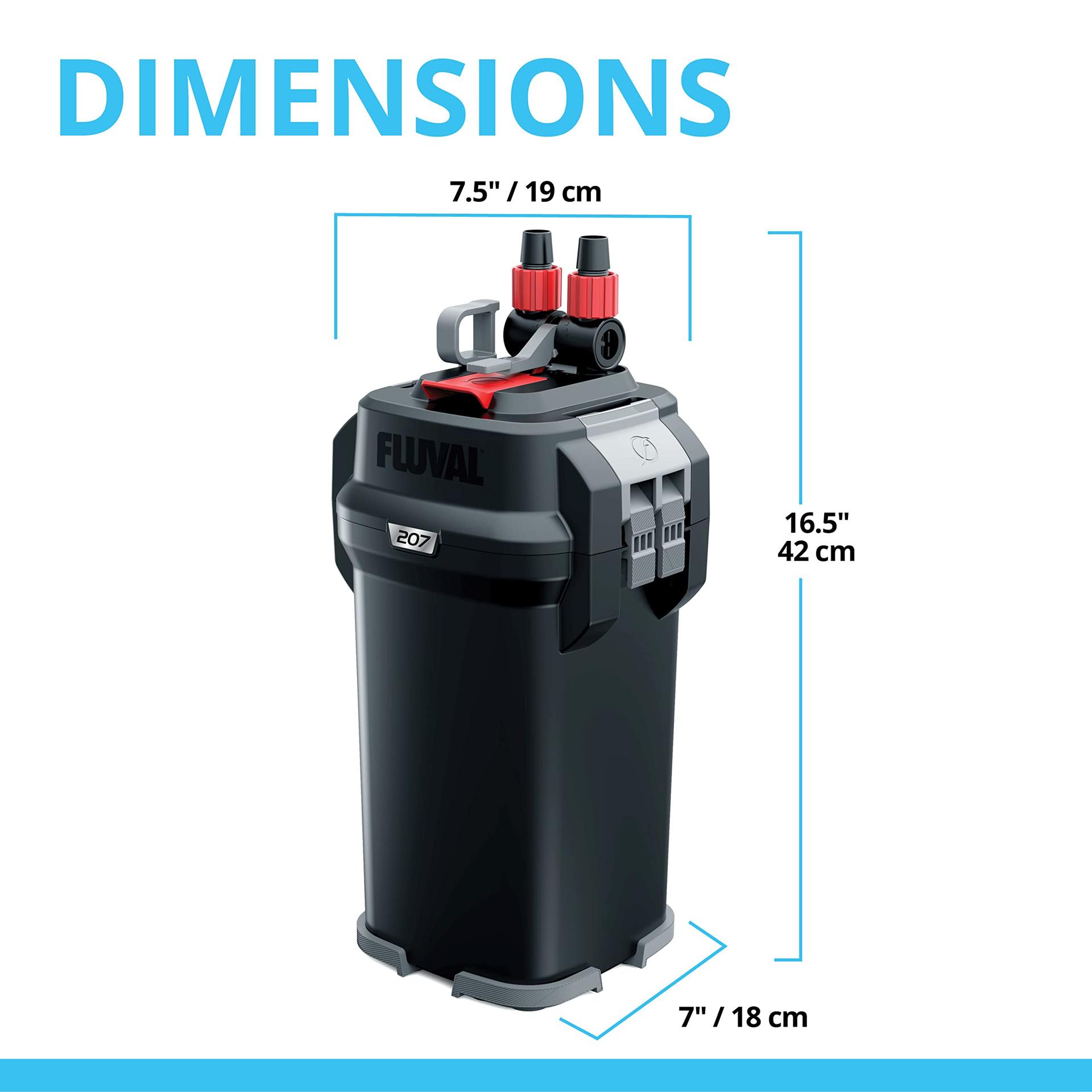 Fluval 207 väline filter akvaariumidele, 60–220 l, 780 l/h, 10 W – pilt 6