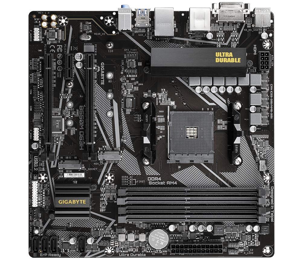 Gigabyte B550M DS3H emaplaat must