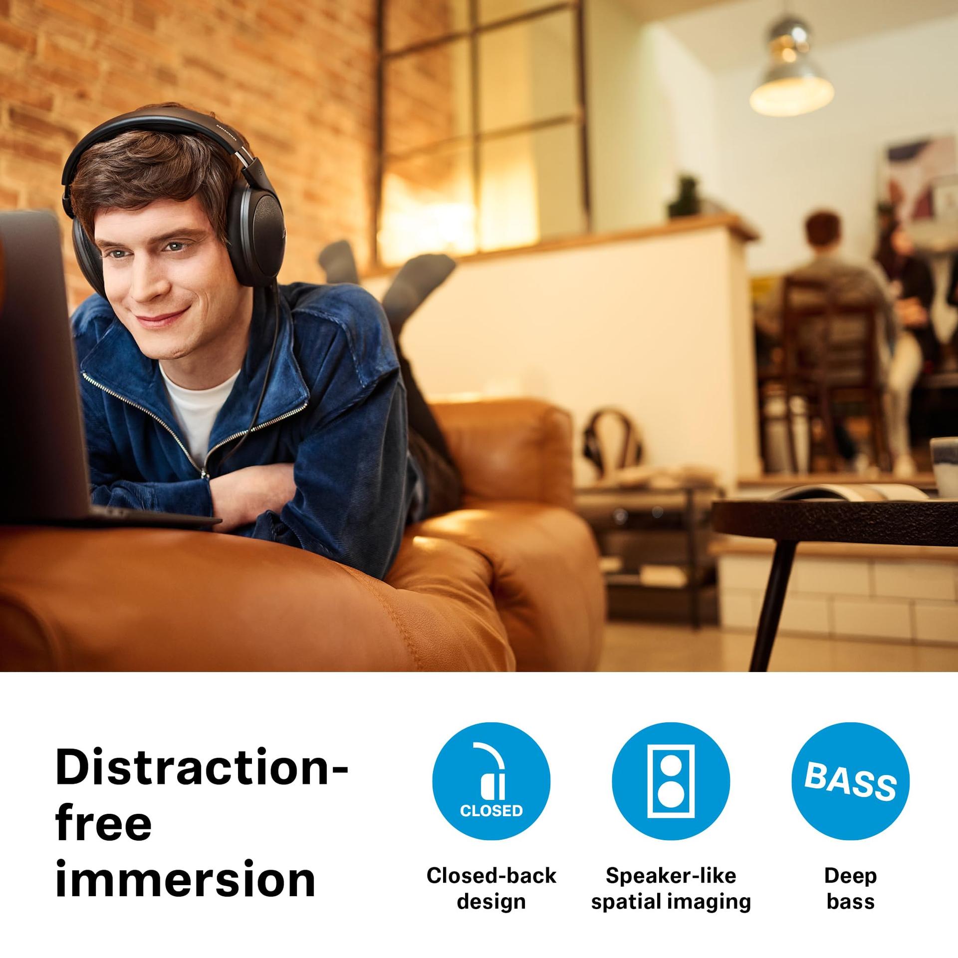 Sennheiser HD 620S suletud peakomplekt – audiofiilne stereoheli ruumilise kogemusega ja optimeeritud ümbritseva heliga – juhtmega, must – detailne vaade
