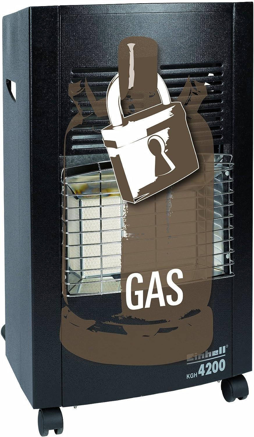 Einhell KGH 4200 keraamiline gaasisoojendi (4200 W, sisaldab gaasirõhuregulaatorit), must – pilt 6