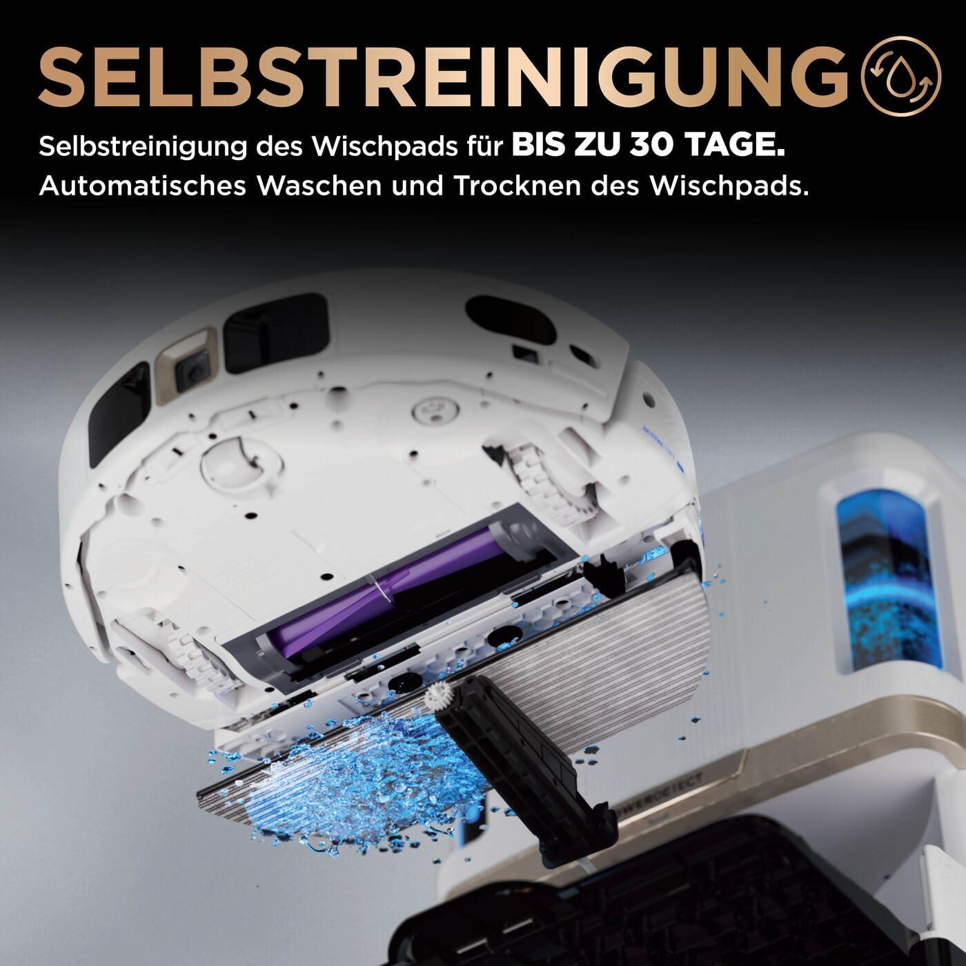 Shark PowerDetect 2-in-1 Tolmu- ja Pühkimisrobot, NeverTouch Pro 60 Päeva, Ise-Tühjendamine, Vee Täitmine ja Puhastus, 3D- & LiDAR-Navigatsioon, NeverStuck Takistuste Vältimine, Valge, AV2800ZEEUWH – pilt 9