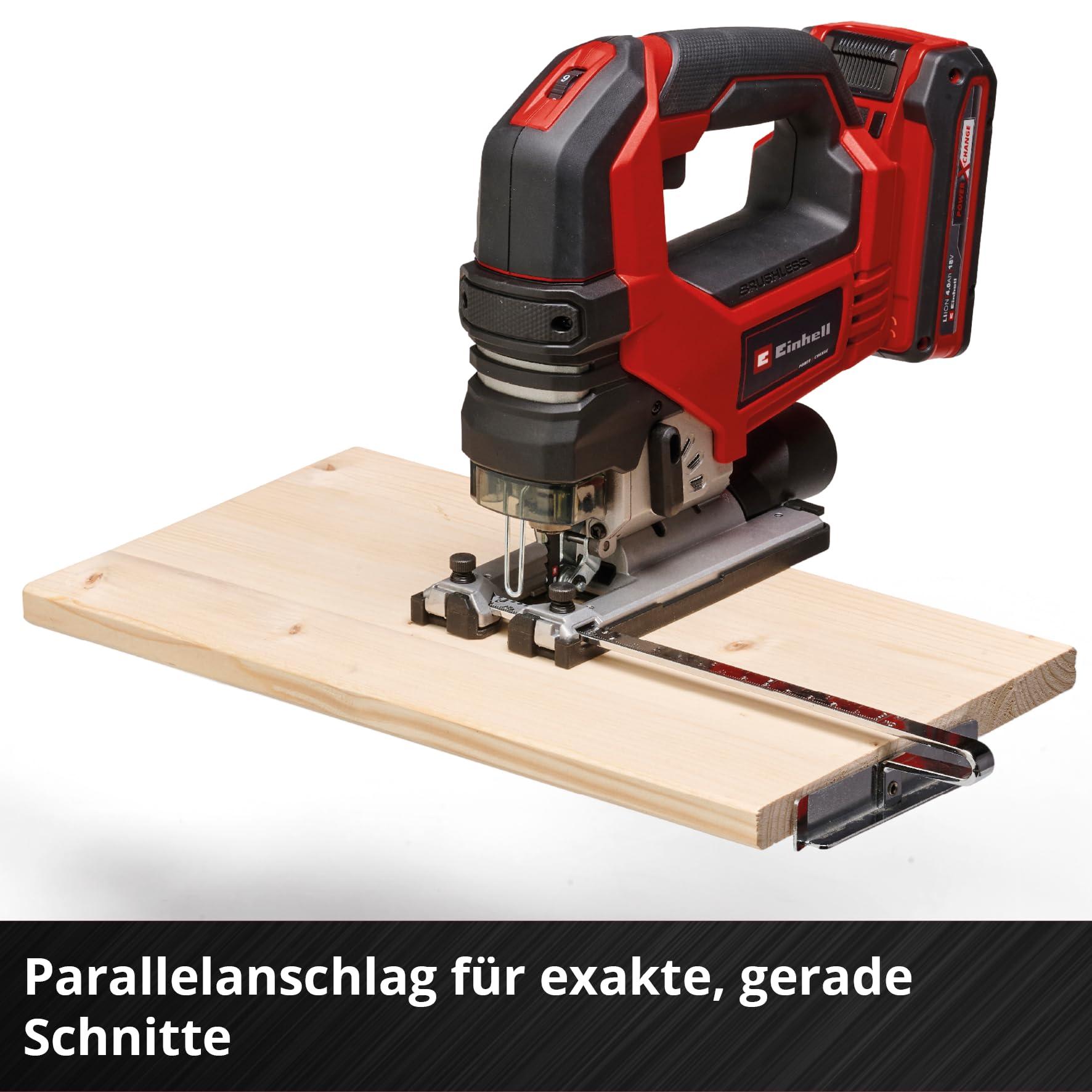 Einhell Professional akuga tikksaag TP-JS 18/135 Li BL Power X-Change (18 V, 135 mm lõikesügavus puidus, 26 mm lõikehoog, harjavaba, sisaldab saelehte, ilma akuta ja laadijata) – pilt 6