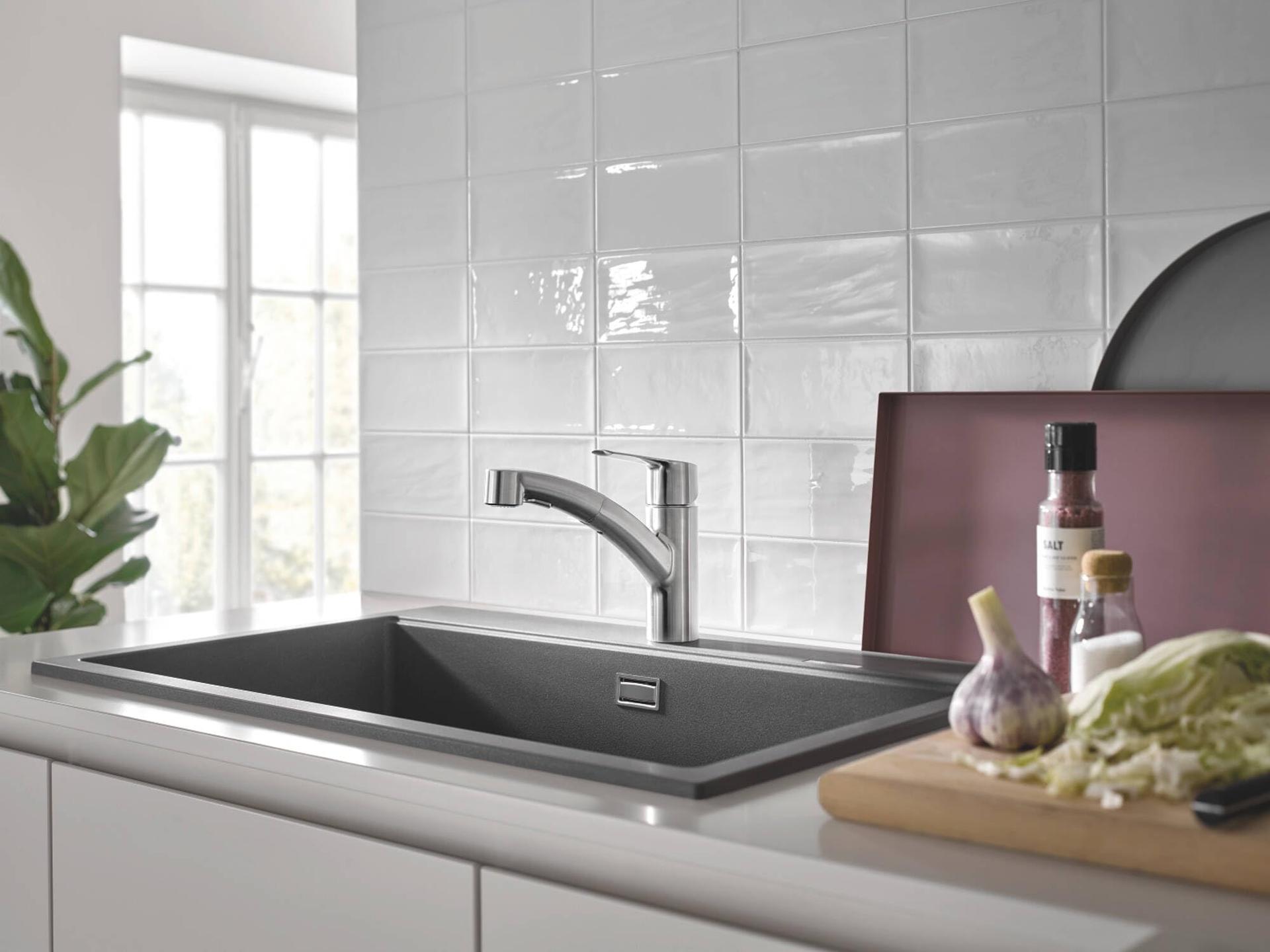 GROHE Start – Ühe käepidemega köögisegisti (DN15, 90° pööramisulatus, väljatõmmatava dušiga) superteras, 30531DC1 – pilt 8