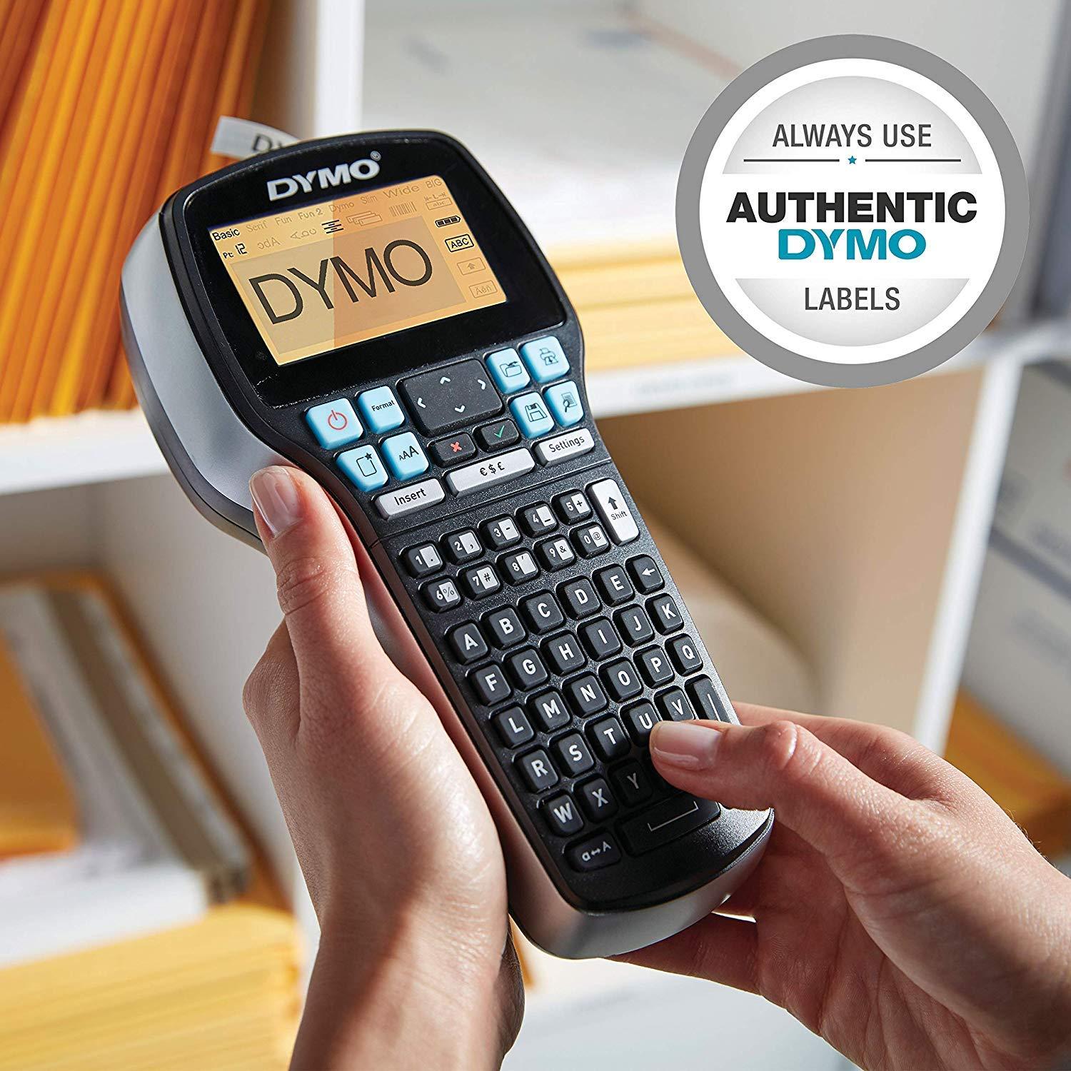 DYMO LabelManager 420P sildiprinter kohvris | Kaasaskantav etiketiprinter ABC-klaviatuuriga | Lisa D1-sildilintide rullid | D1-siltidele laiusega 6, 9, 12, 19 mm – kasutusnäide