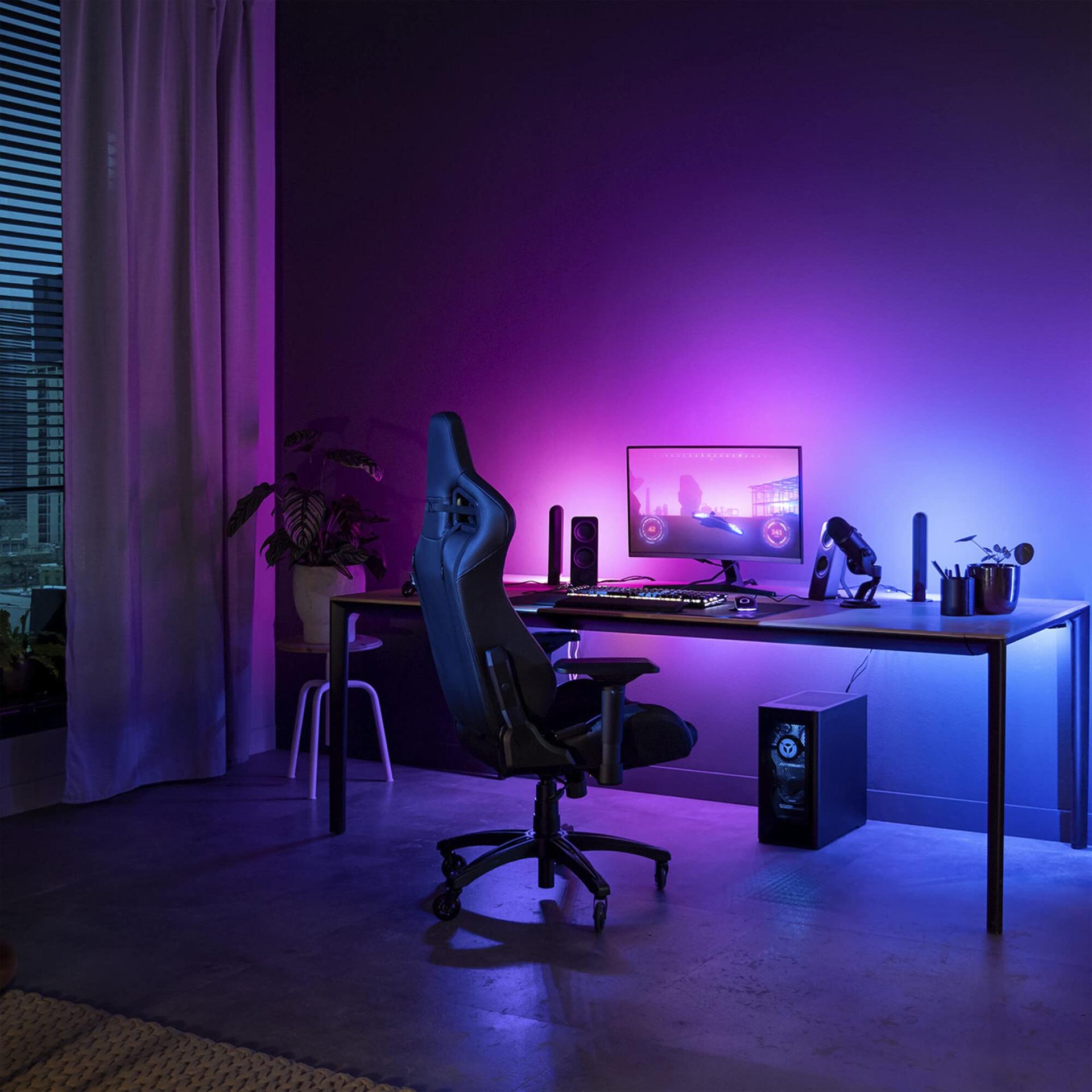 Philips Hue Color & White Ambience Play Gradient, PC valgusriba 32-34 tolli jaoks, hämardatav, 16 miljonit värvi, juhitav rakenduse kaudu, Starter Komplekt, sisaldab Hue Bridge’i – pilt 6