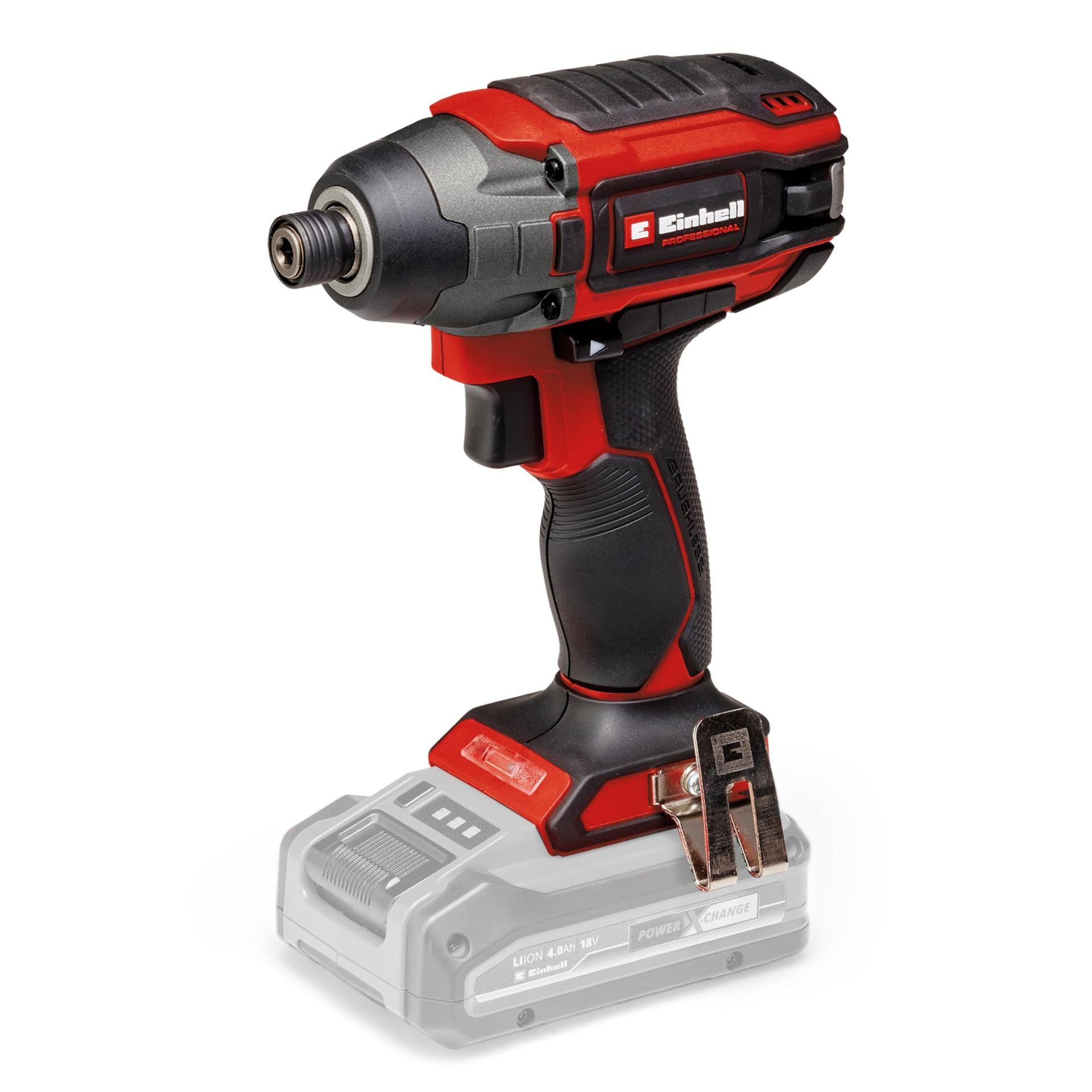 Einhell Professional akuga löökmutrikeeraja TP-CI 18/220 Li BL-Solo Power X-Change (18 V, 220 Nm, harjadeta mootor, sisekuuskantkinnitus, kiiruse reguleerimine, ilma akuta)