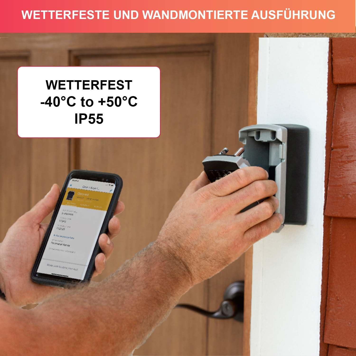 Master Lock nutikas ühendatud võtmetresor, sõjaväestandardiga krüpteerimine, välitingimustes, seinakinnitus, Bluetooth või numbrikood, 12,7 x 8,3 x 5,9 cm – pilt 6